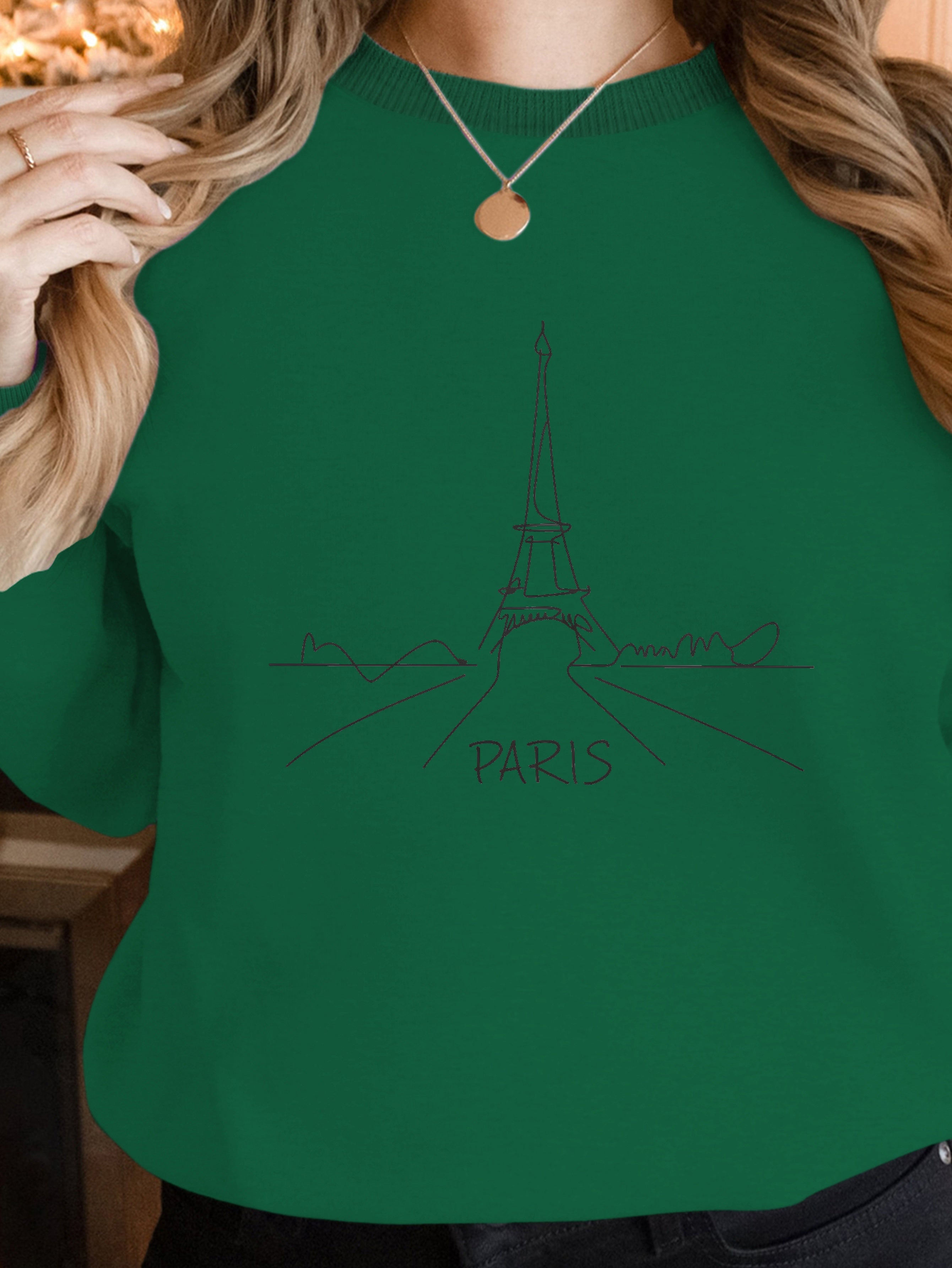 Minimalistic Paris Line Art women's sweatshirts