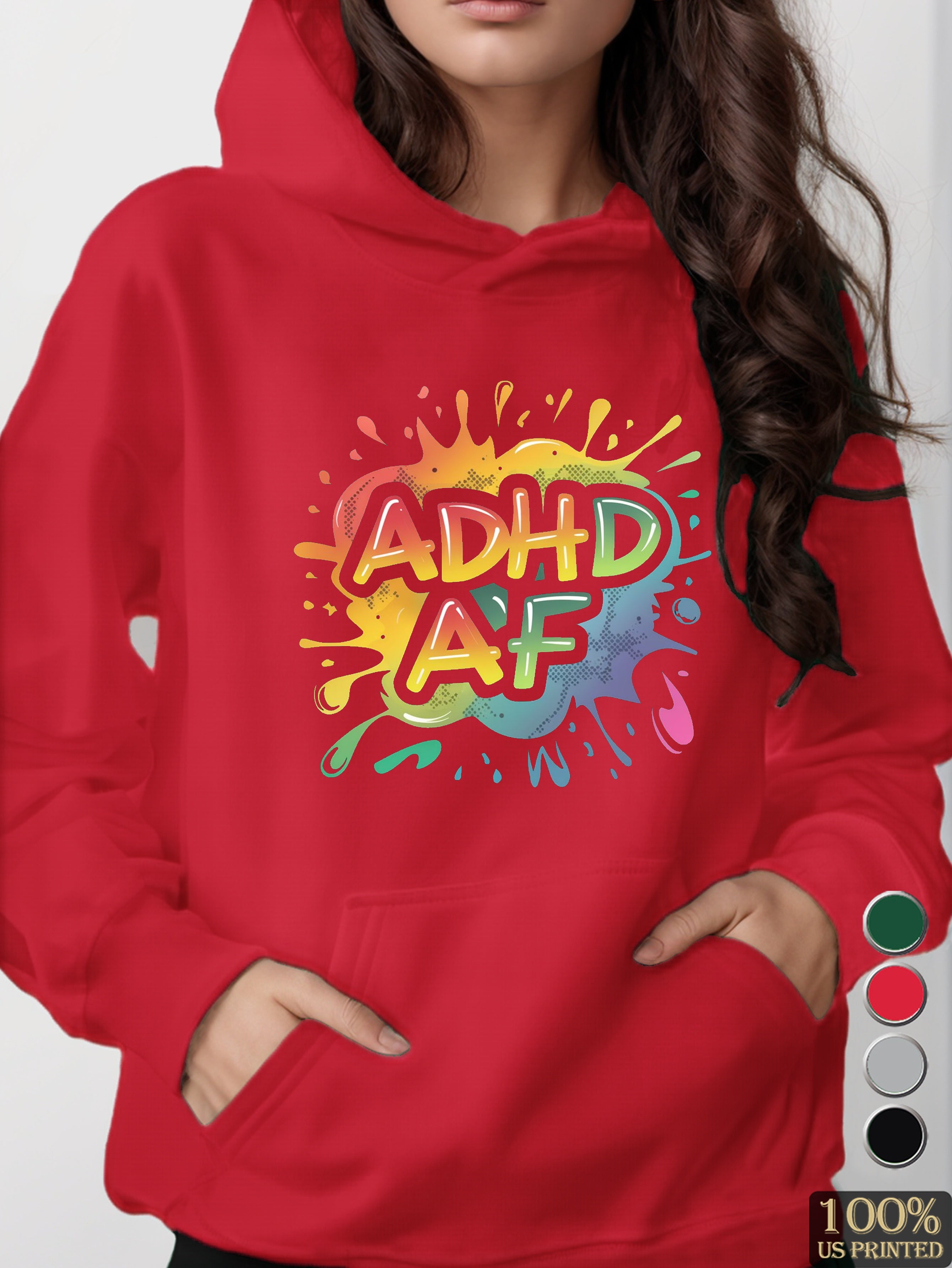 Vibrant ADHD Energy women's hooded sweatshirt