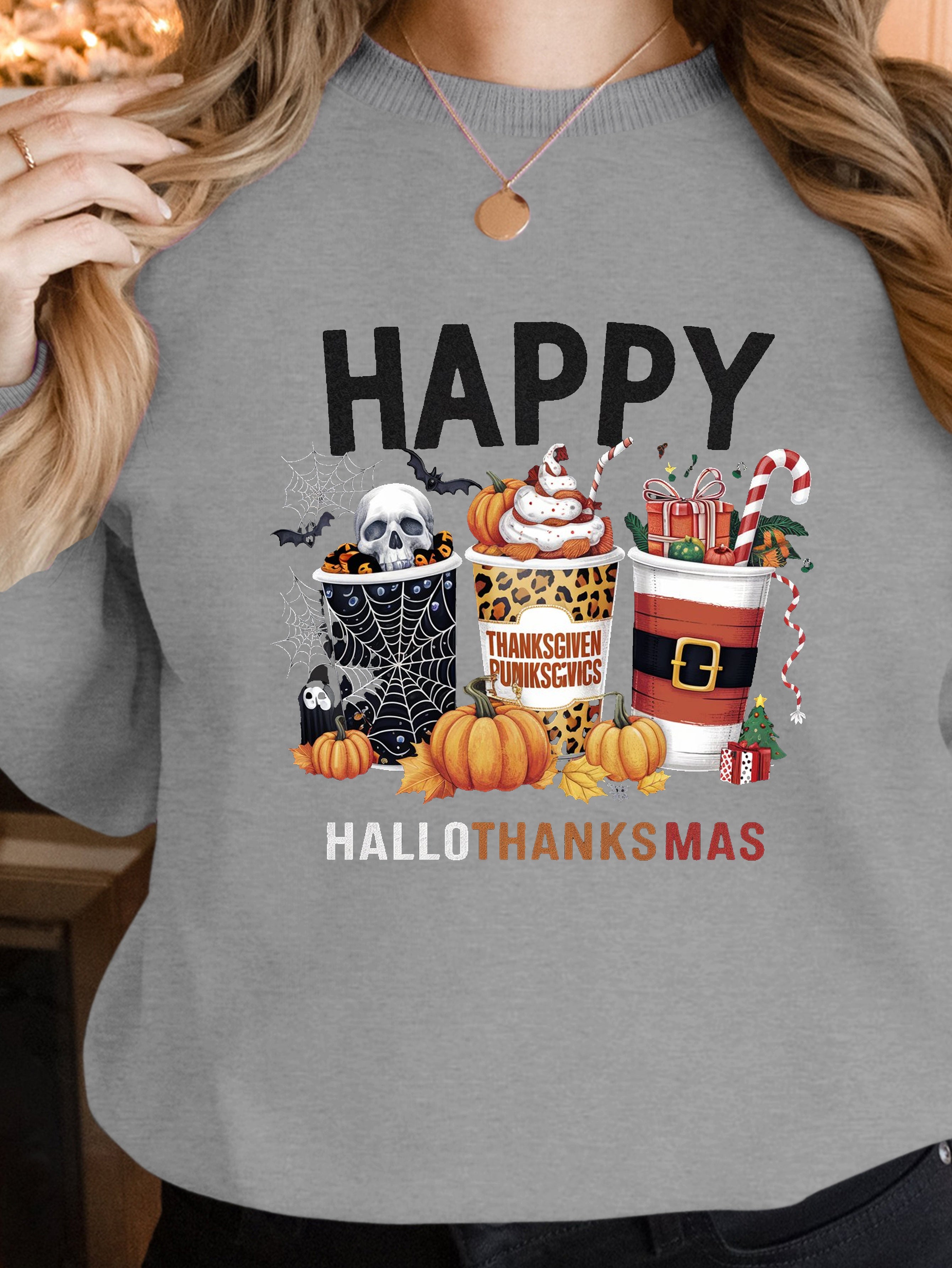 HAPPY HAPPY THANKSGIVING women's sweatshirts