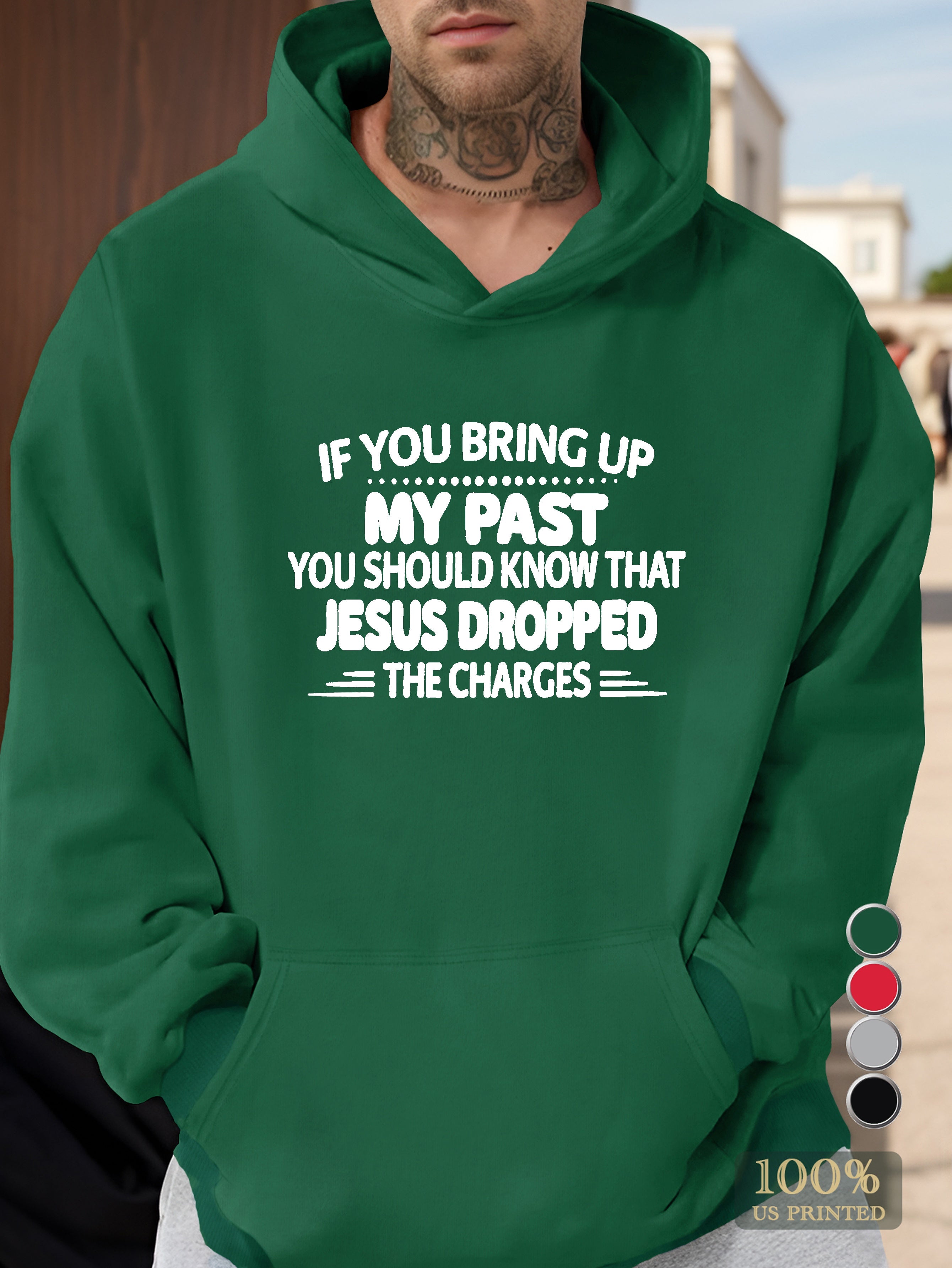 MY PAST Men's hooded sweatshirt