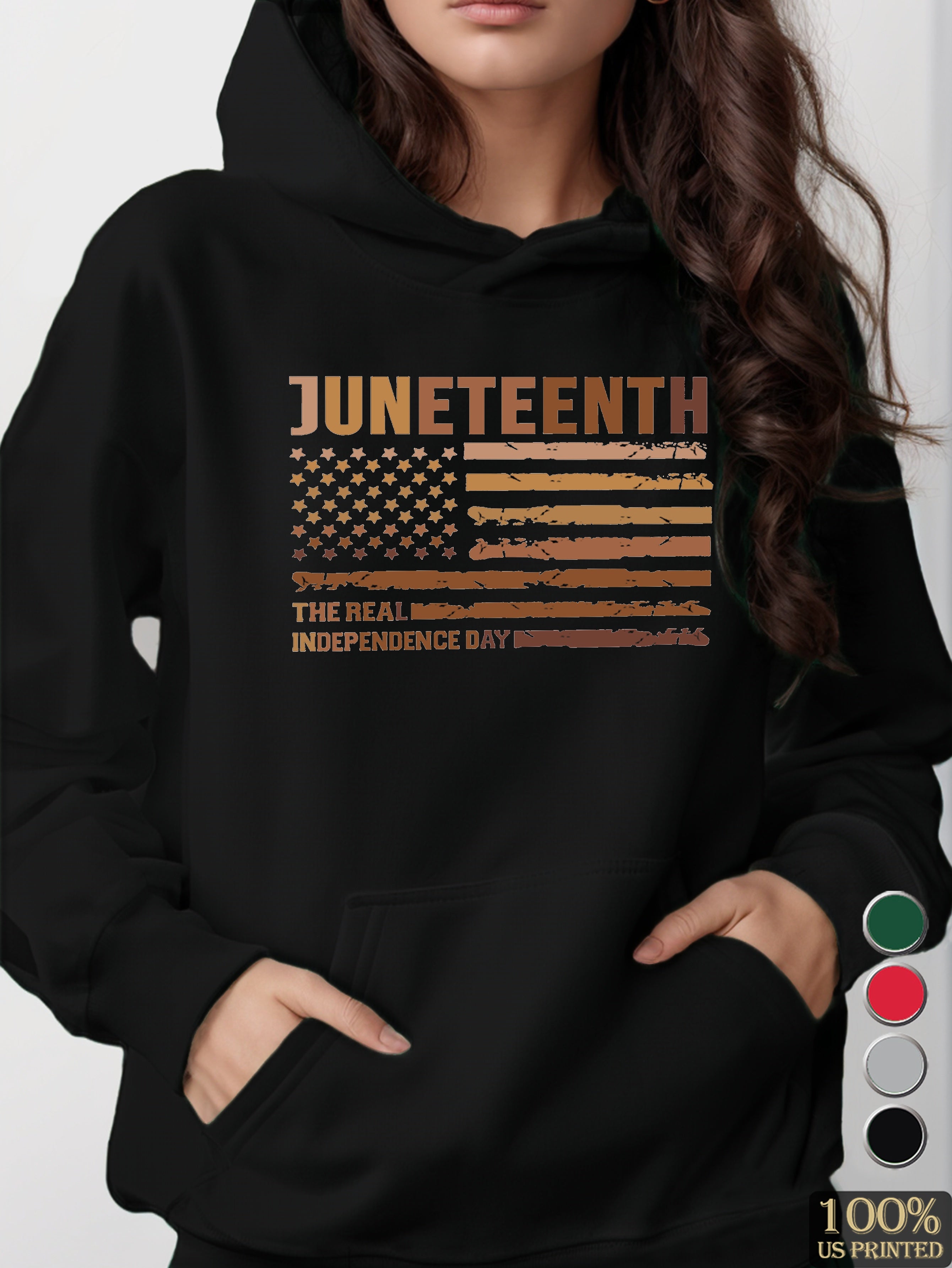 juneteenth women's hooded sweatshirt