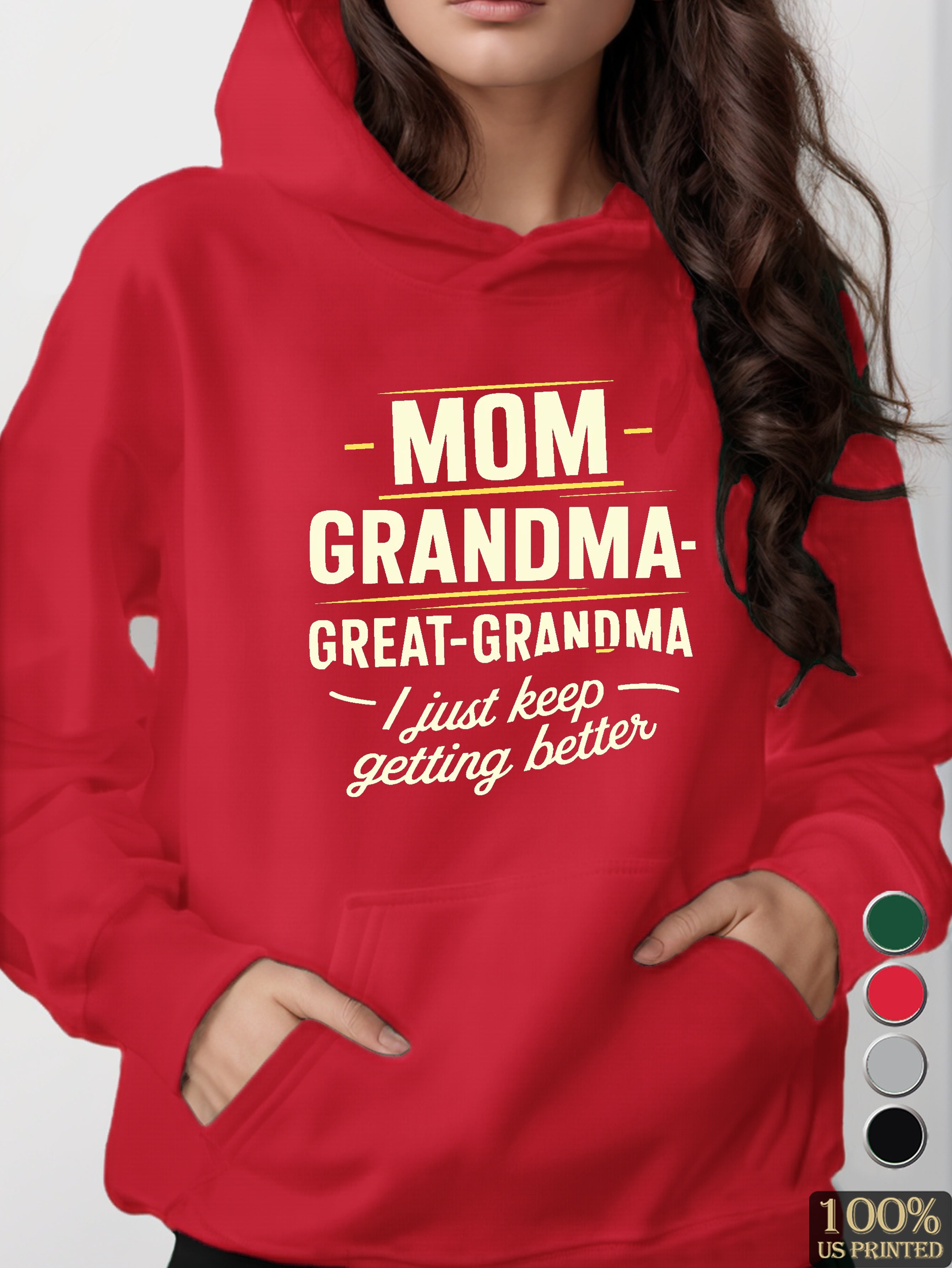 MOM GRANDMA GREAT GRANDMA women's hooded sweatshirt