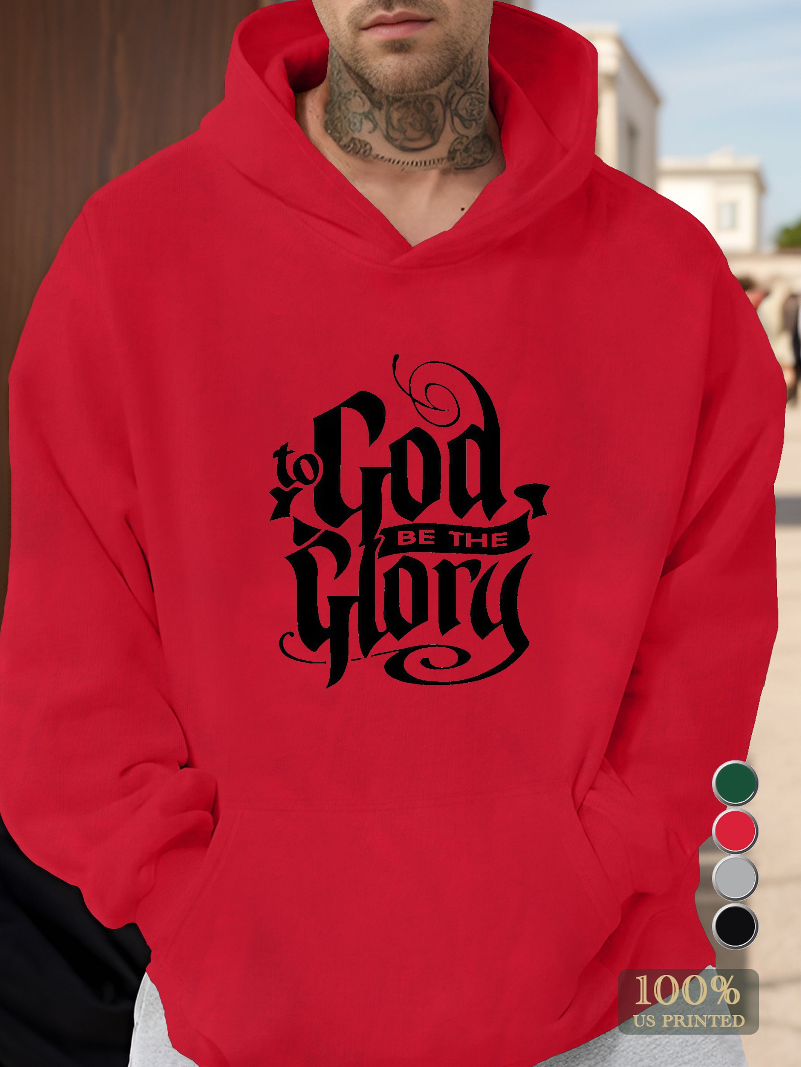 GOD GLORY Men's hooded sweatshirt