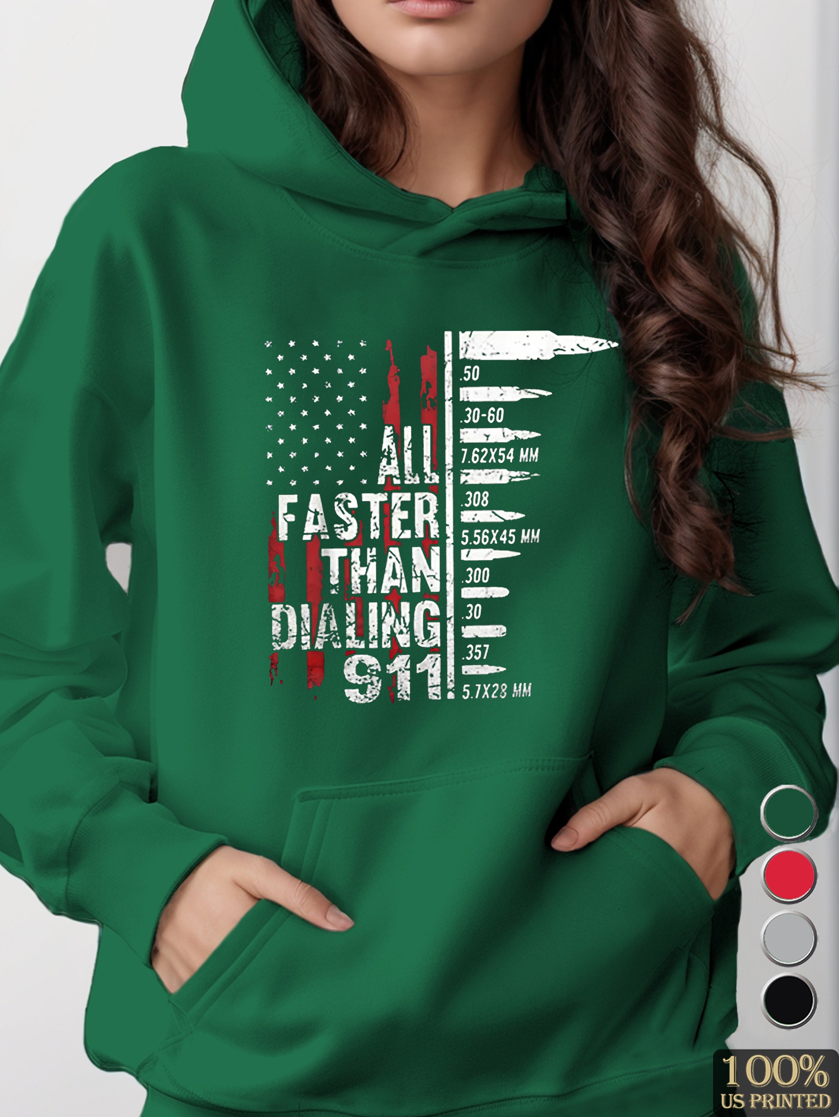 Flag women's hooded sweatshirt