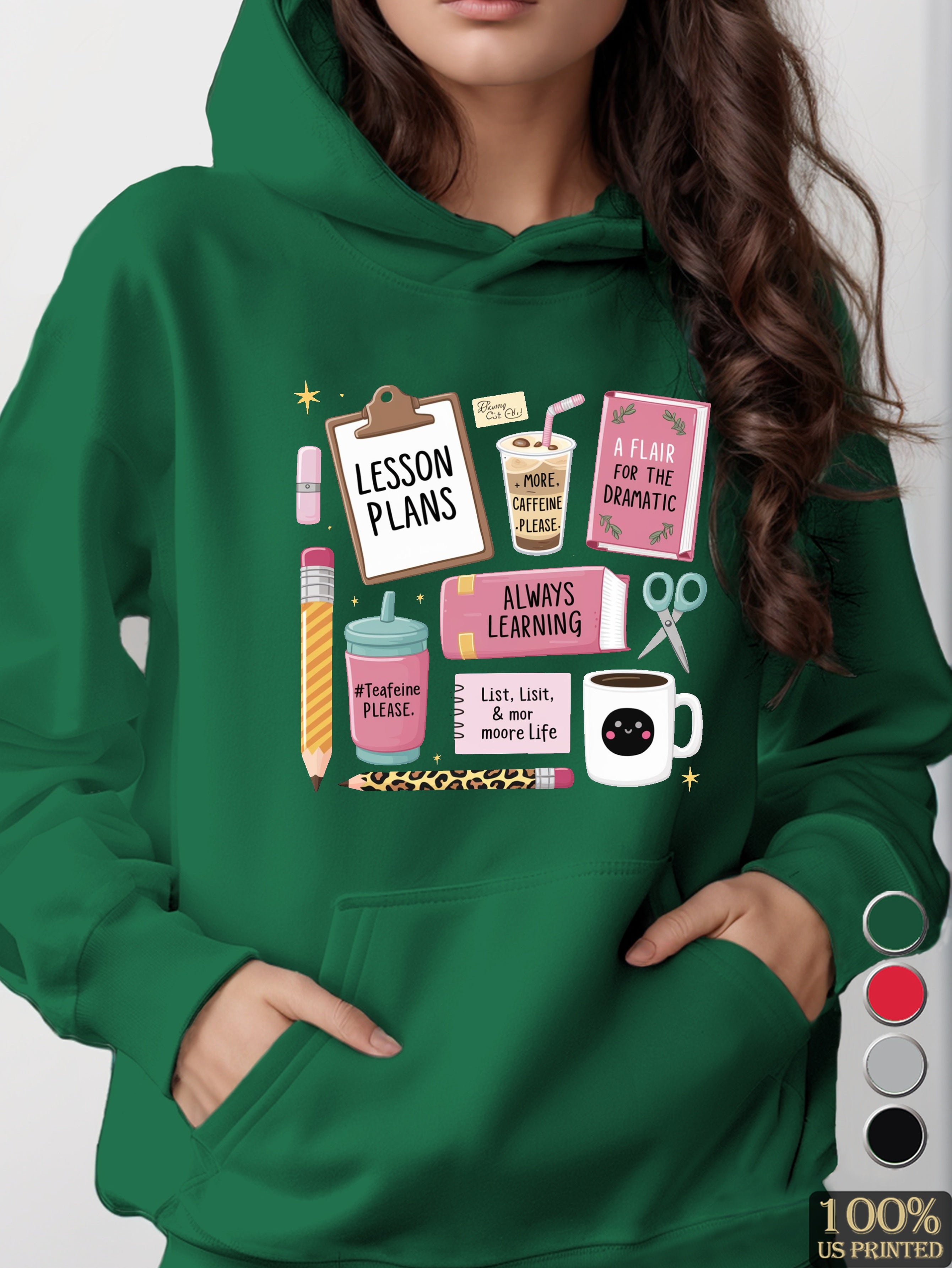 graphic women's hooded sweatshirt