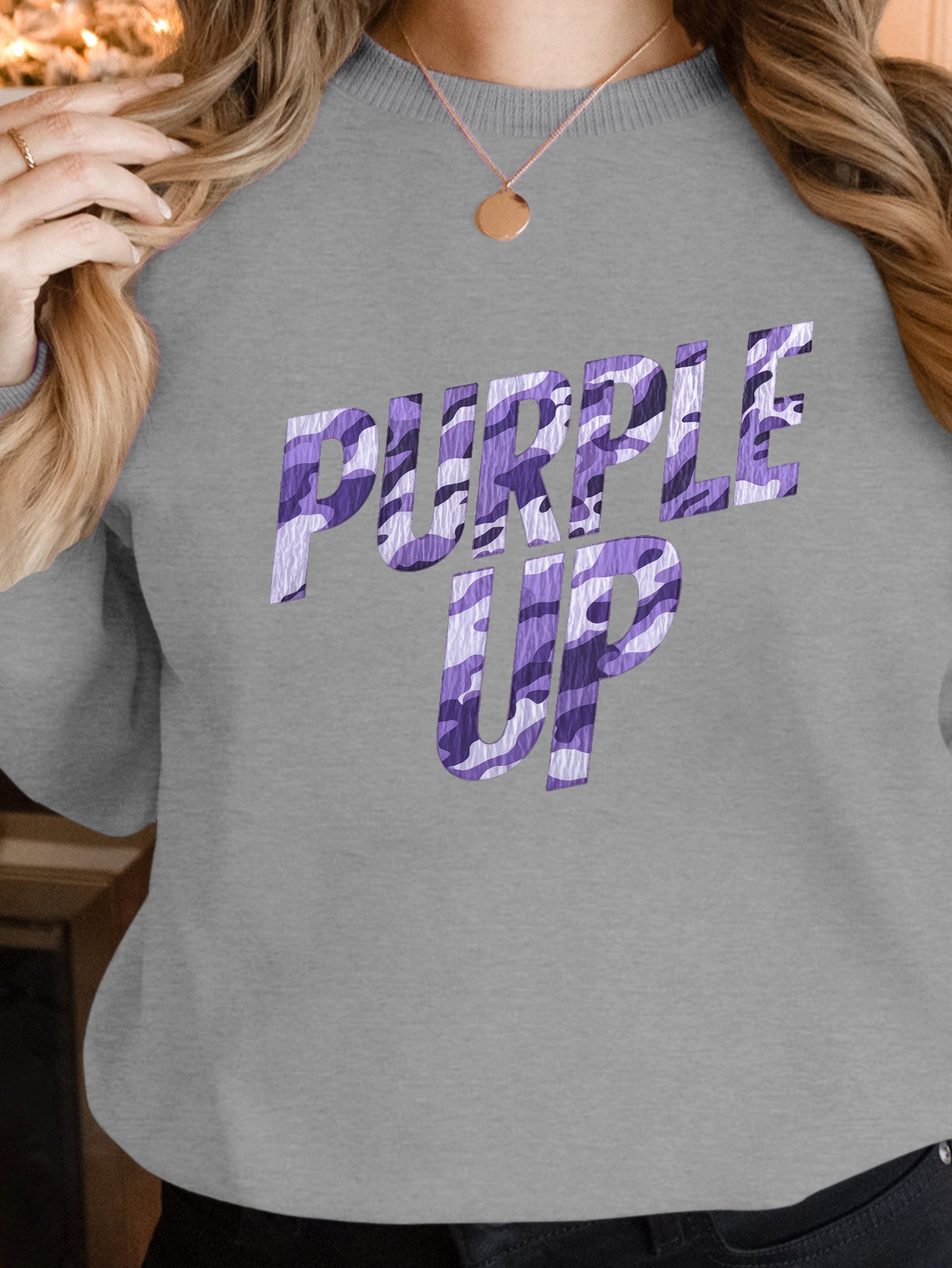 Purple Up women's sweatshirts