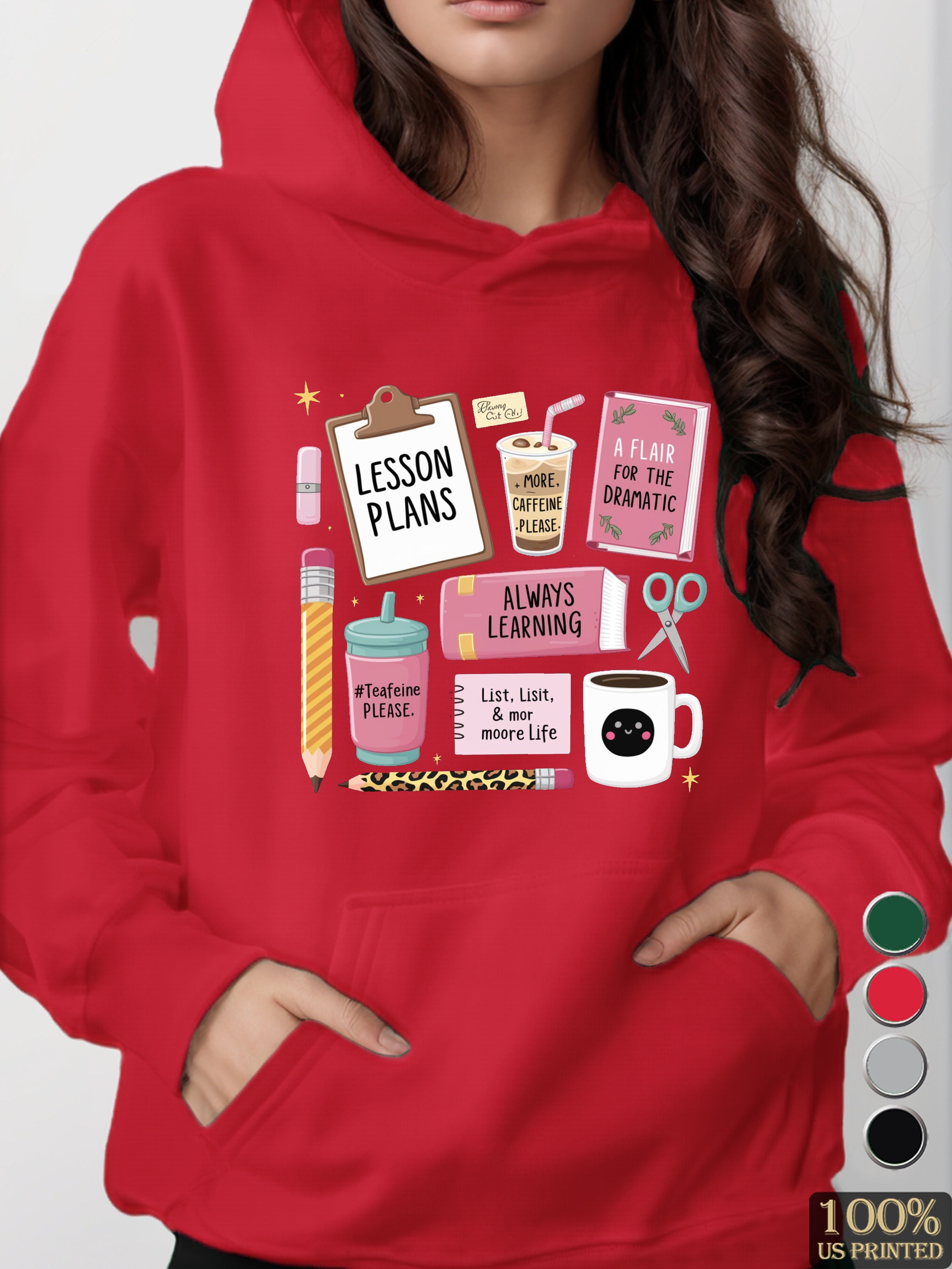 graphic women's hooded sweatshirt