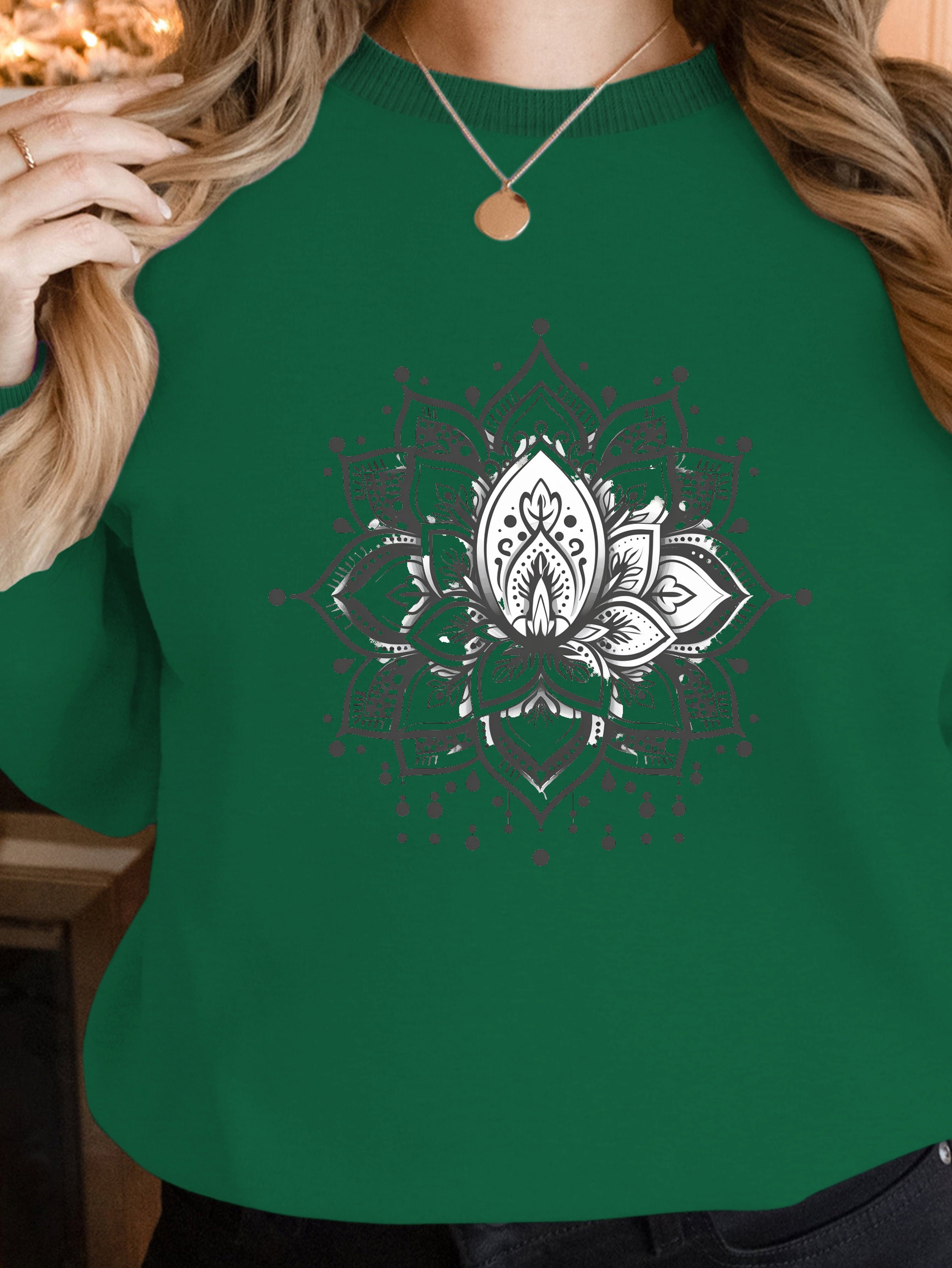 Intricate symmetrical mandala like design women's sweatshirts