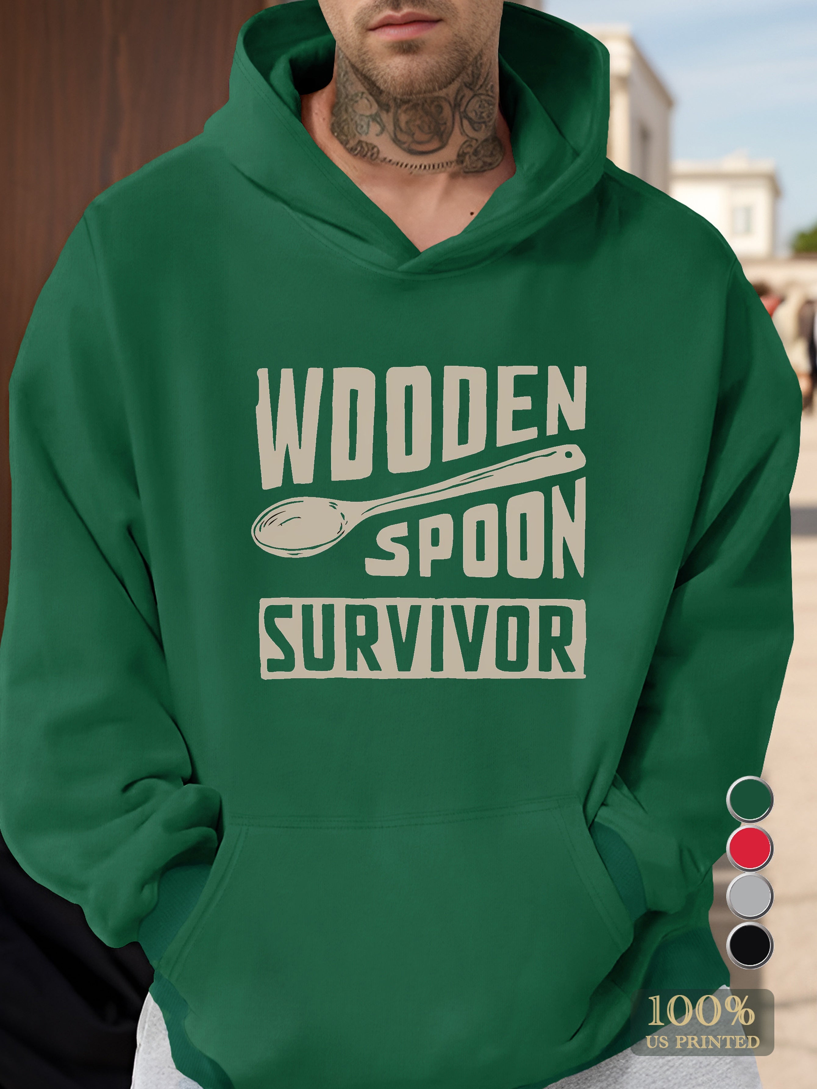 WOODEN SPOON SURVIVOR Men's hooded sweatshirt