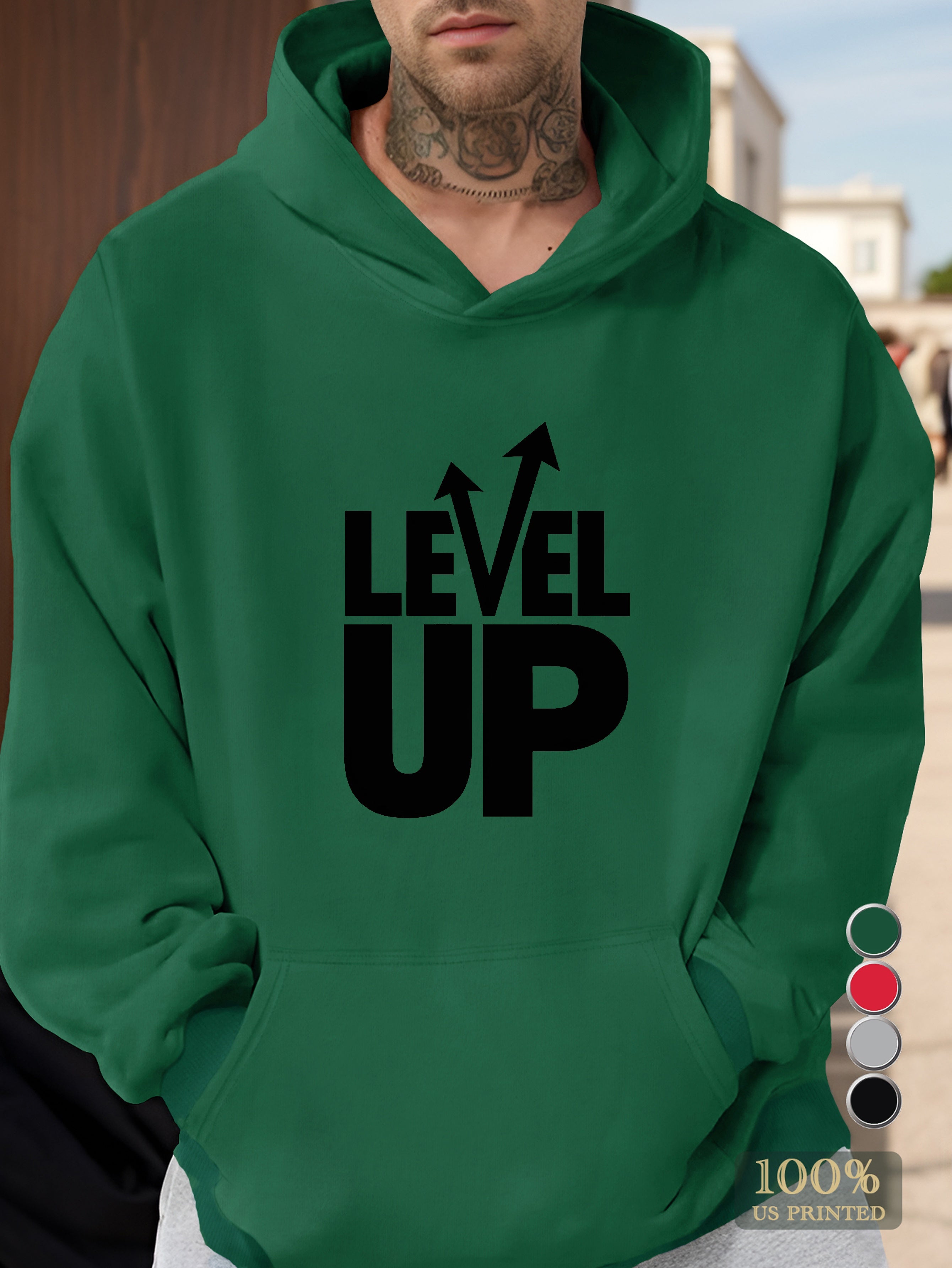 LEVEL UP Men's hooded sweatshirt