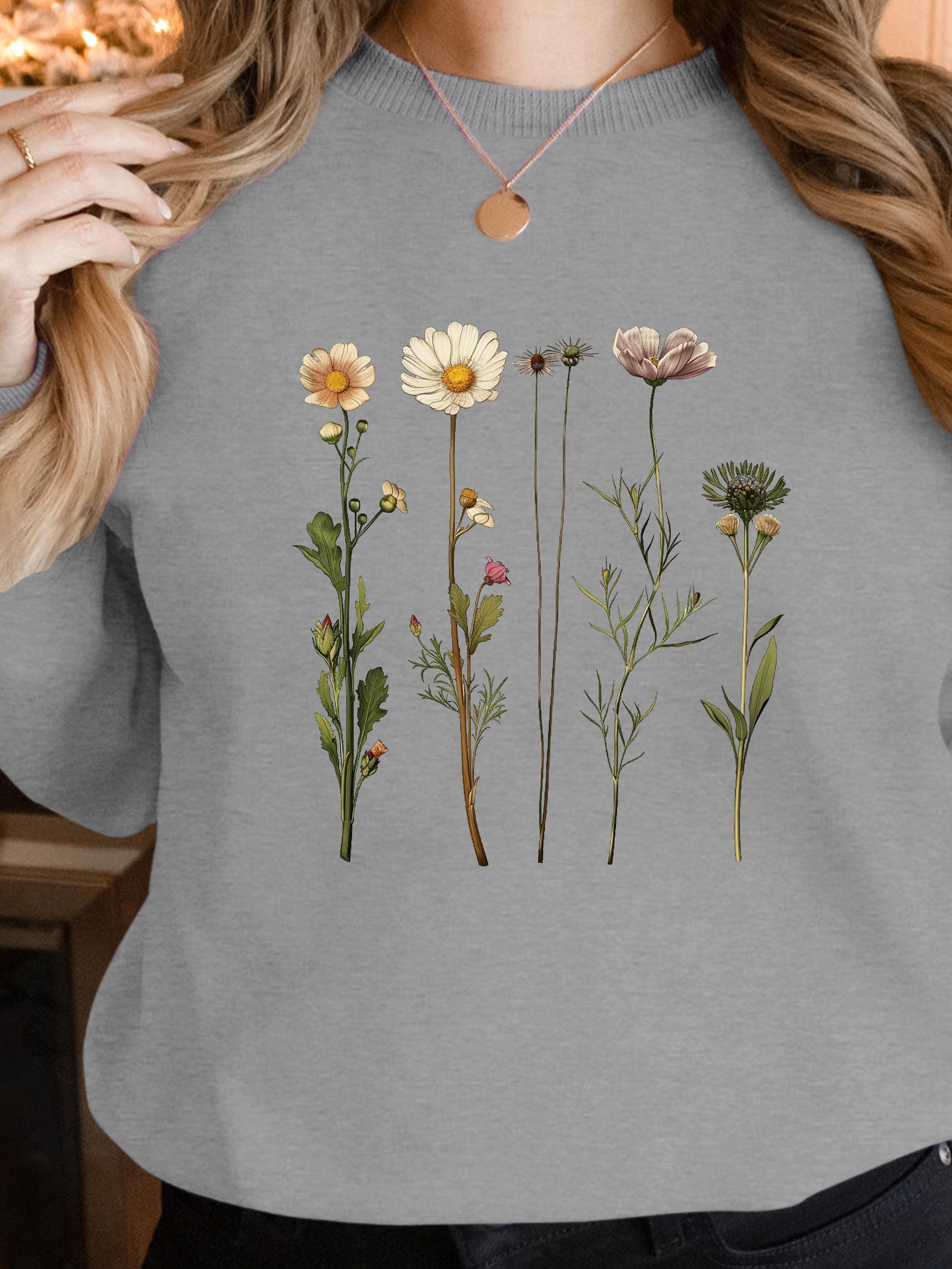 Vintage Botanical Illustrations women's sweatshirts