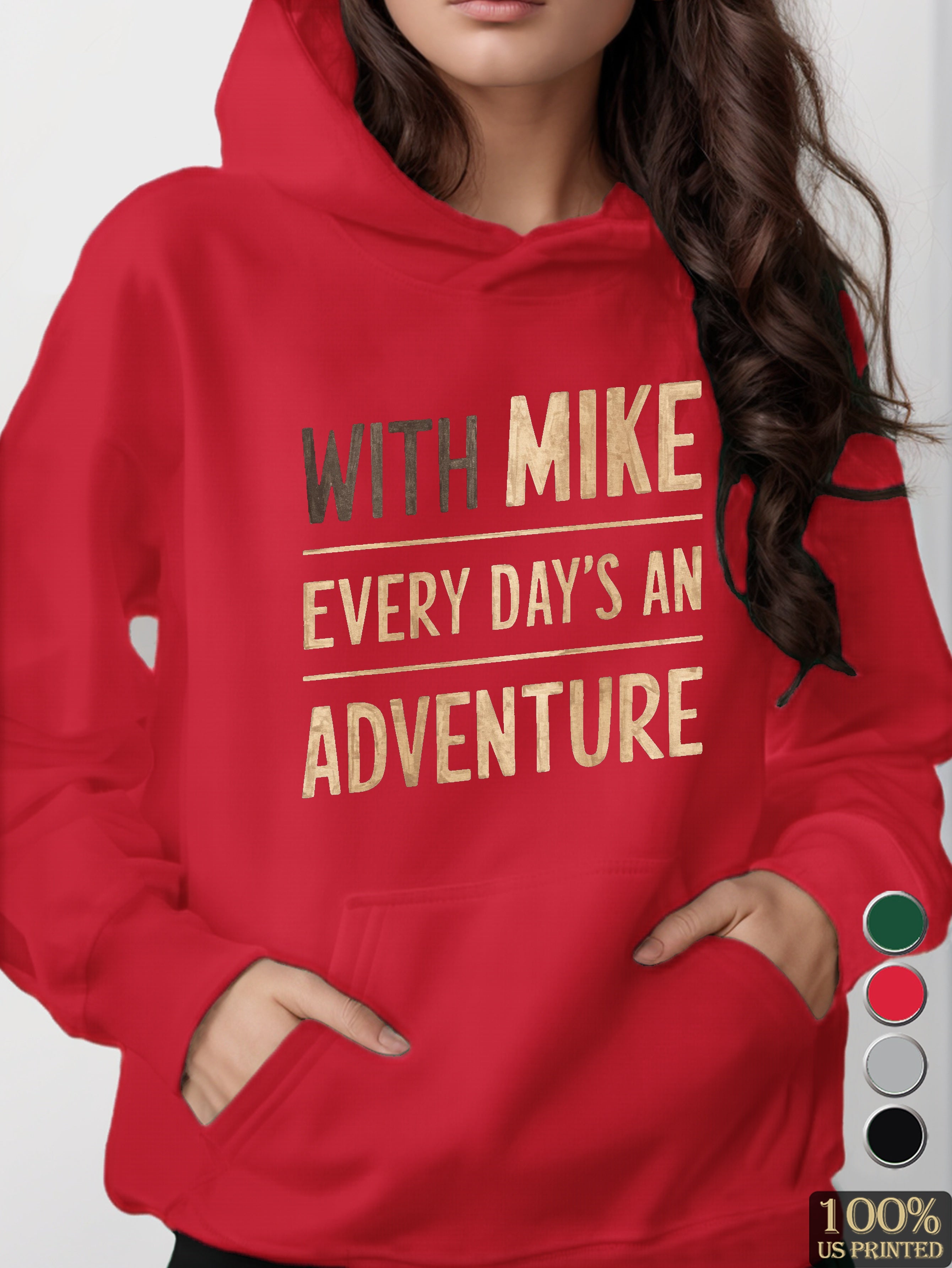 WITH MIKE women's hooded sweatshirt