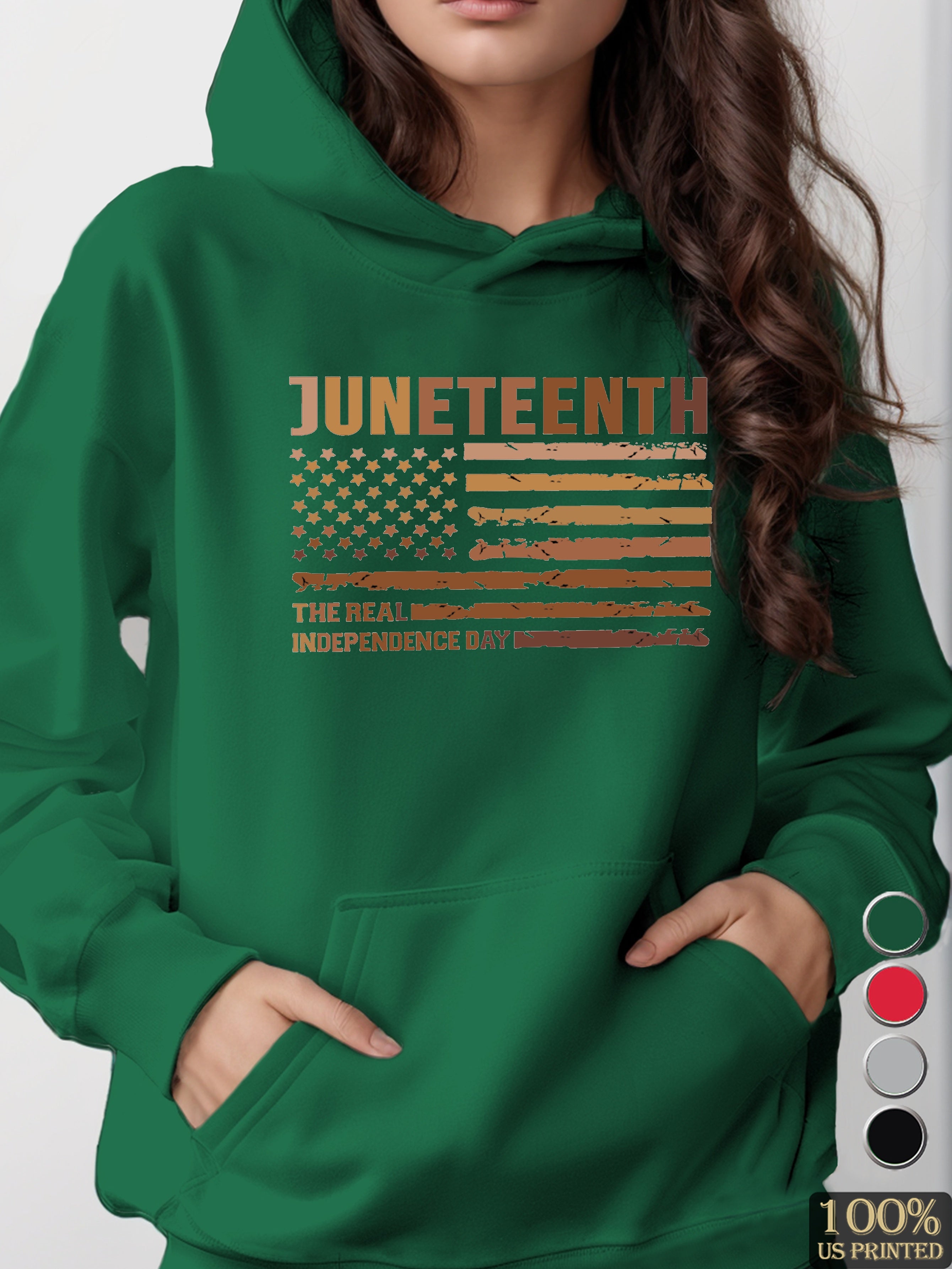 juneteenth women's hooded sweatshirt