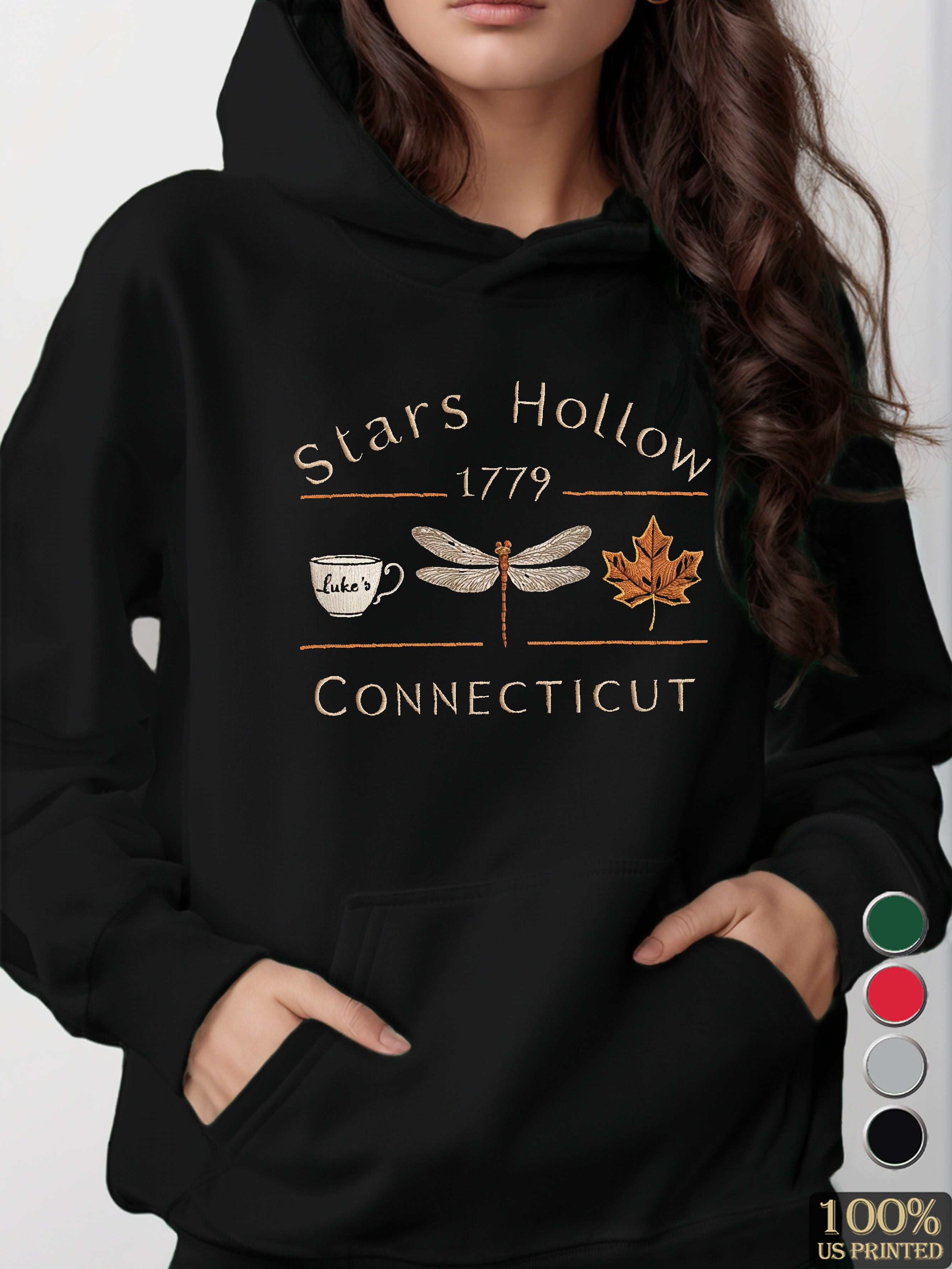 STARS HOLLOW illustration women's hooded sweatshirt