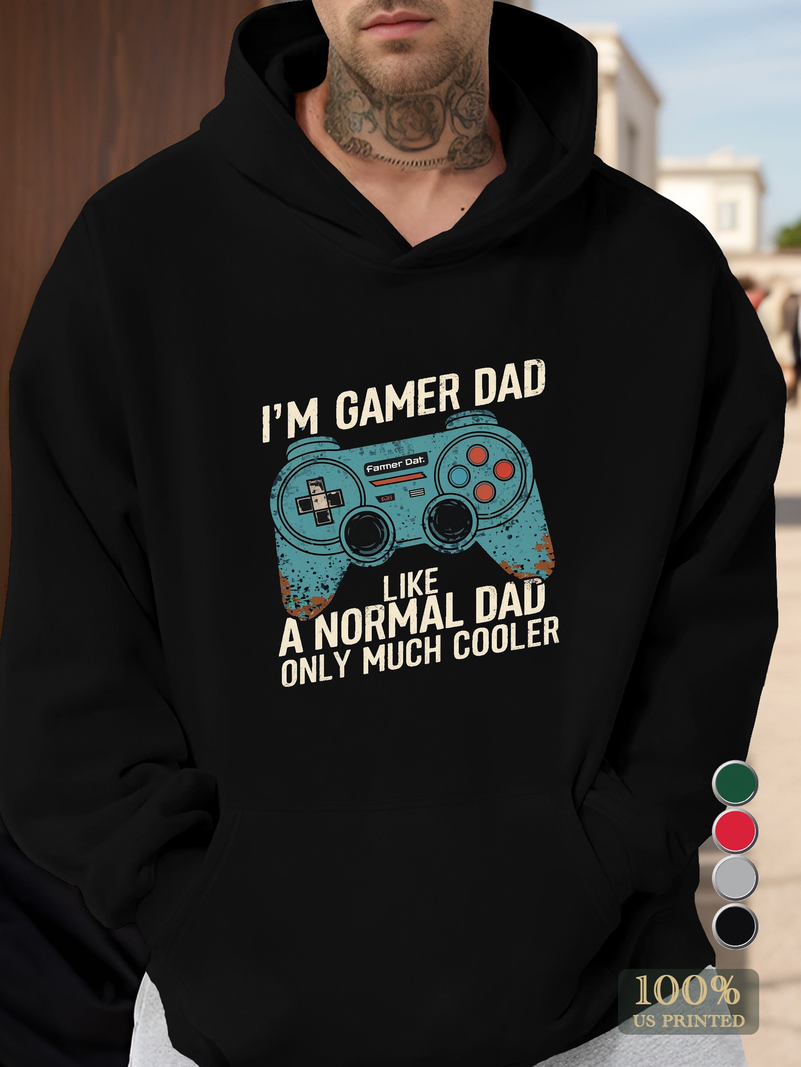Gamer Dad Retro Tee Men's hooded sweatshirt