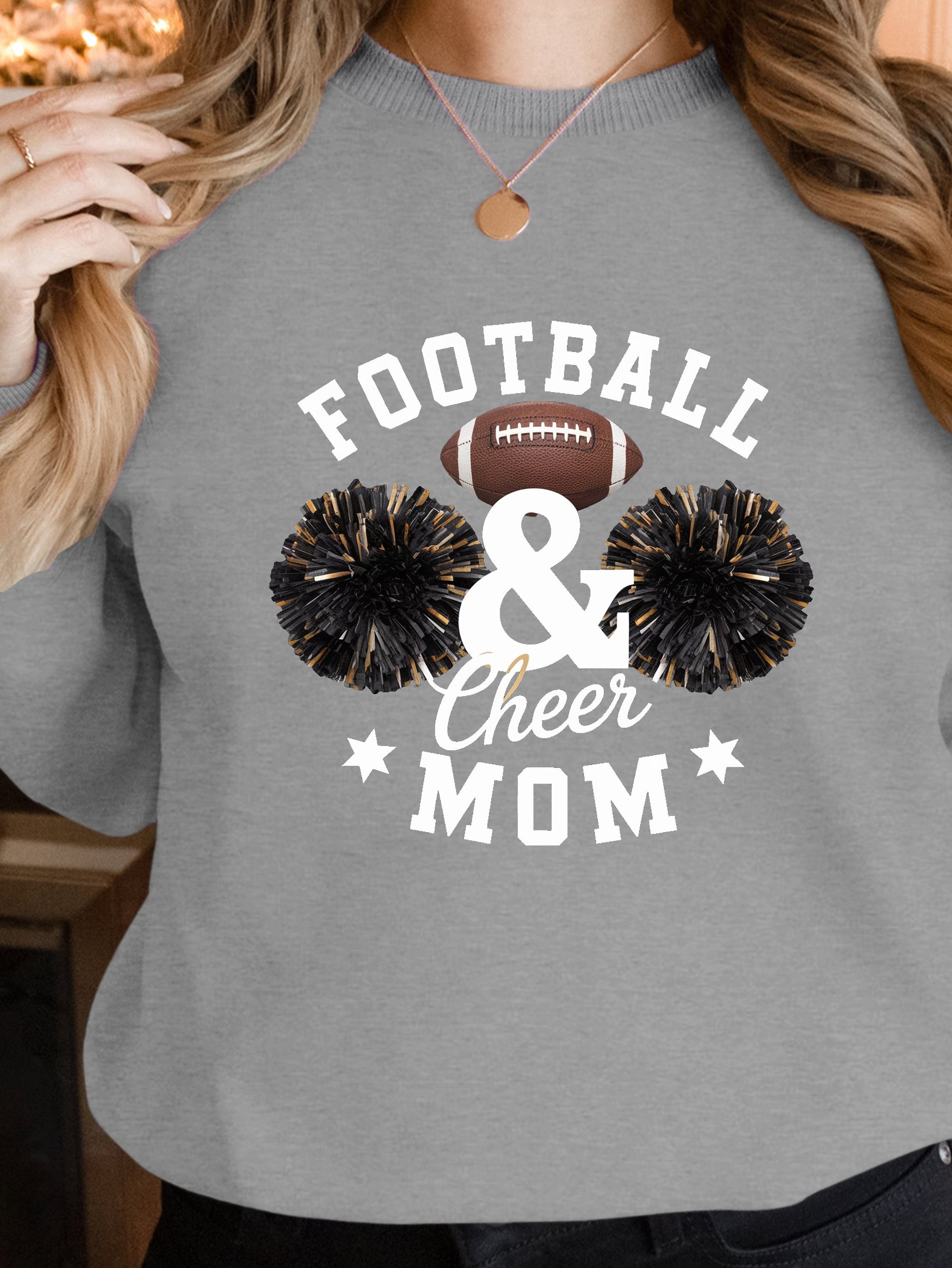 FOOTBALL cheer MOM women's sweatshirts