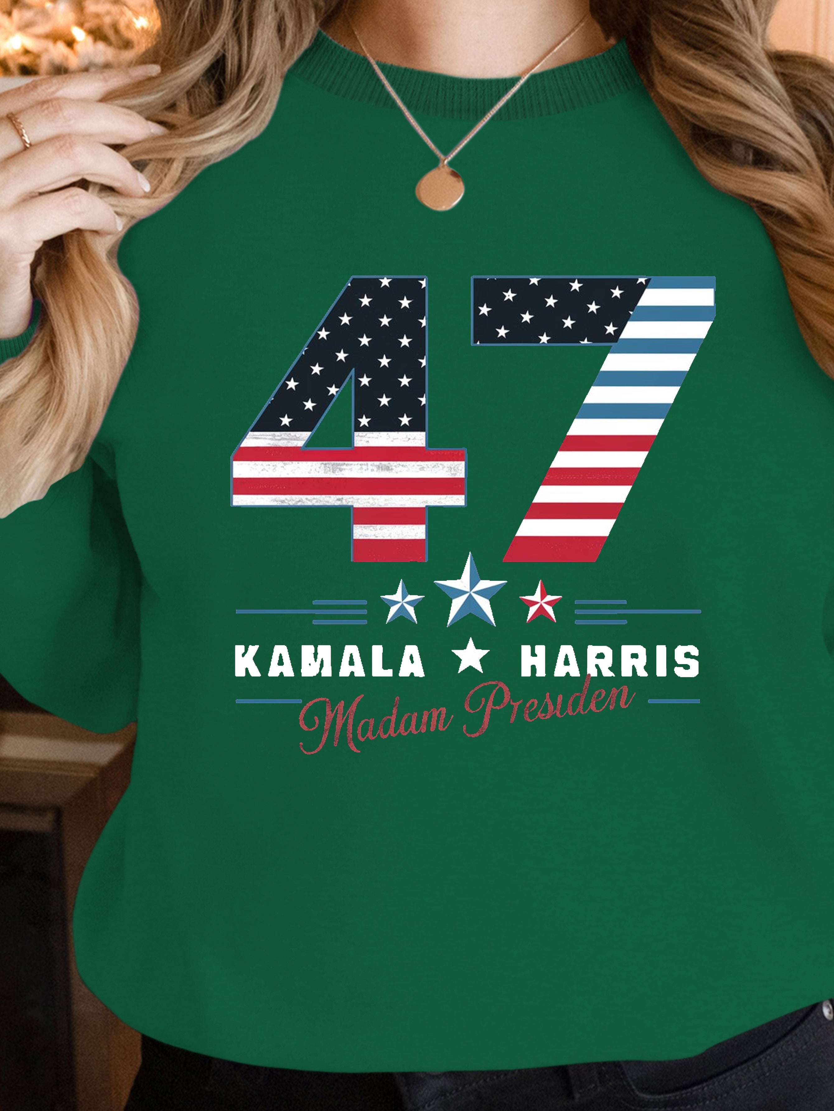 Kamala Harris Madam President women's sweatshirts