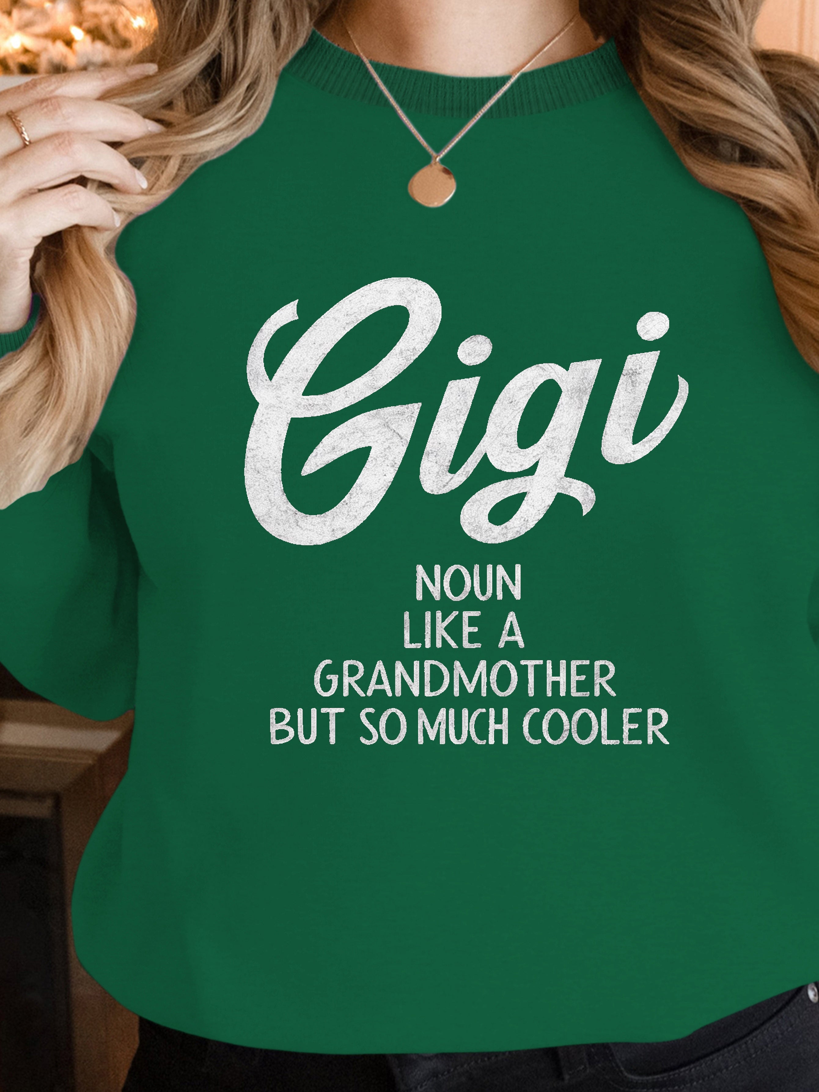 gigi typography illustration women's sweatshirts