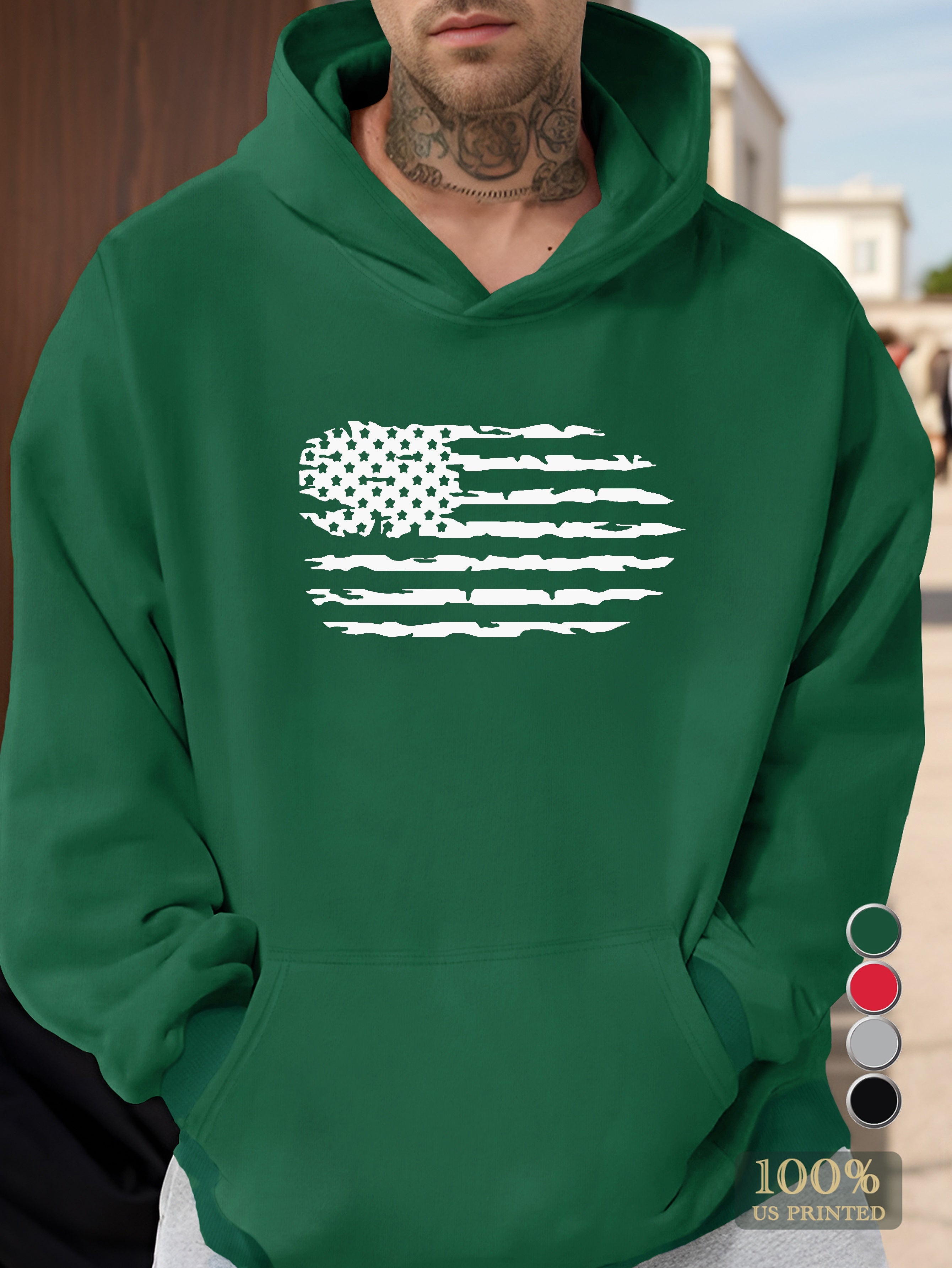 American Flag Men's hooded sweatshirt