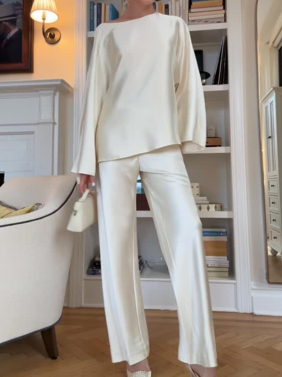 Casual Long Sleeve Simple Suit