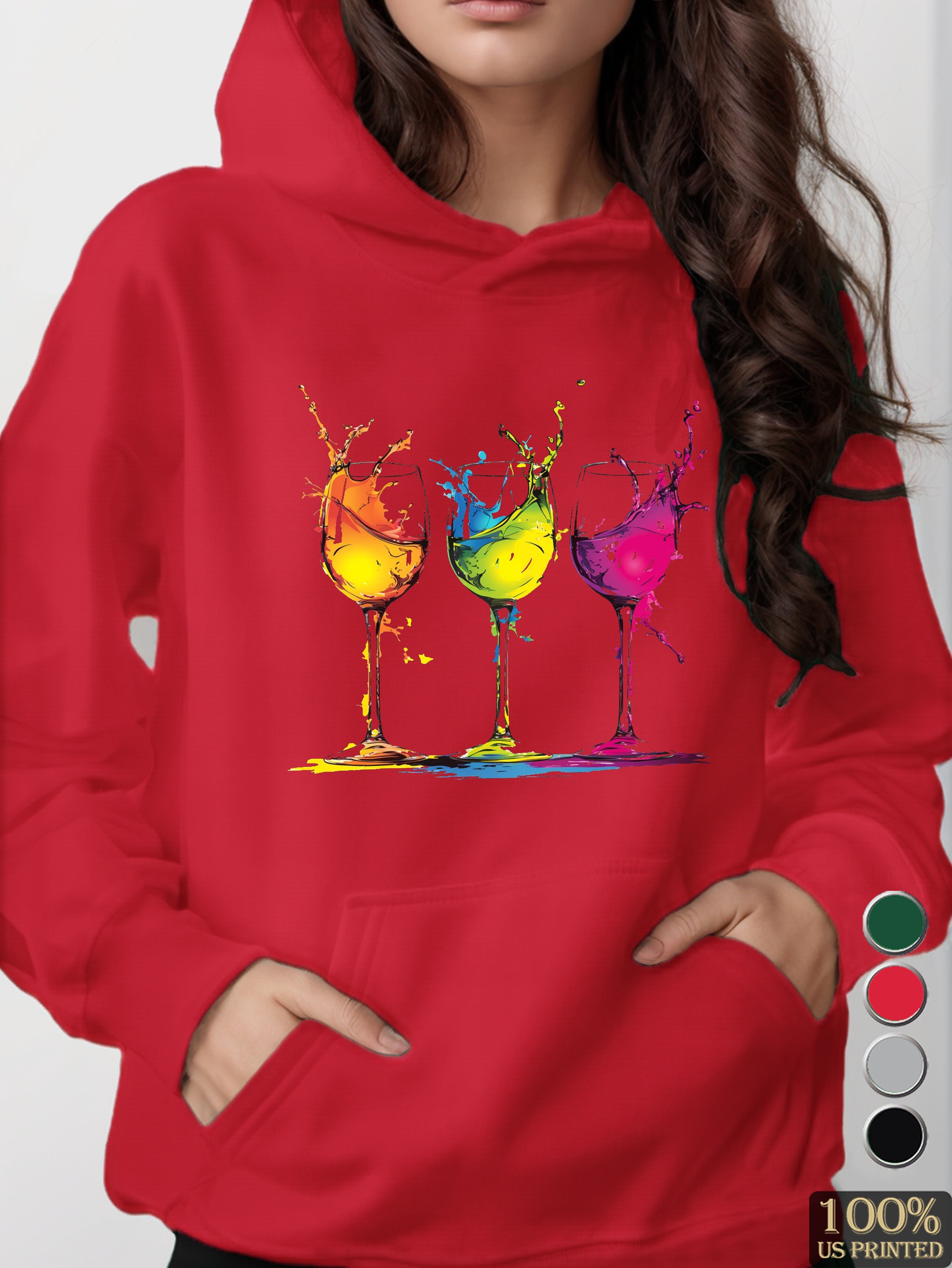 graphic women's hooded sweatshirt