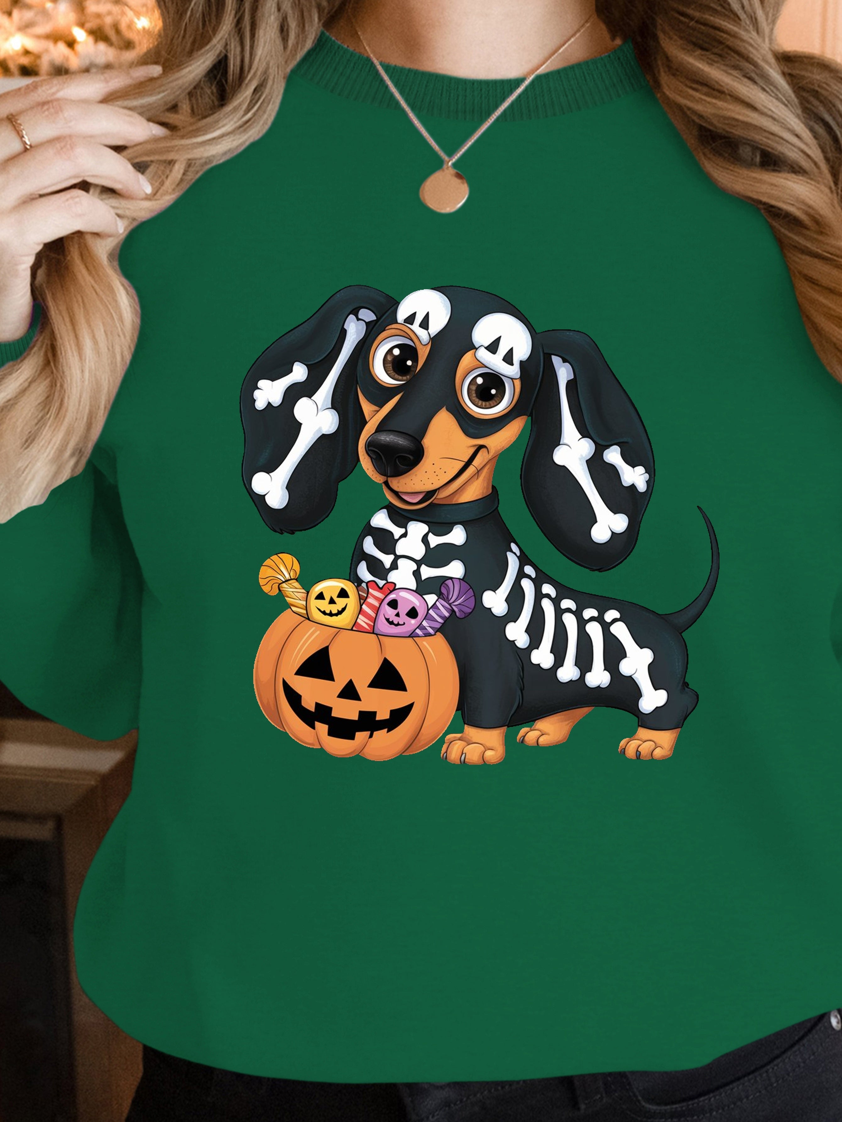 Halloween dachshund women's sweatshirts