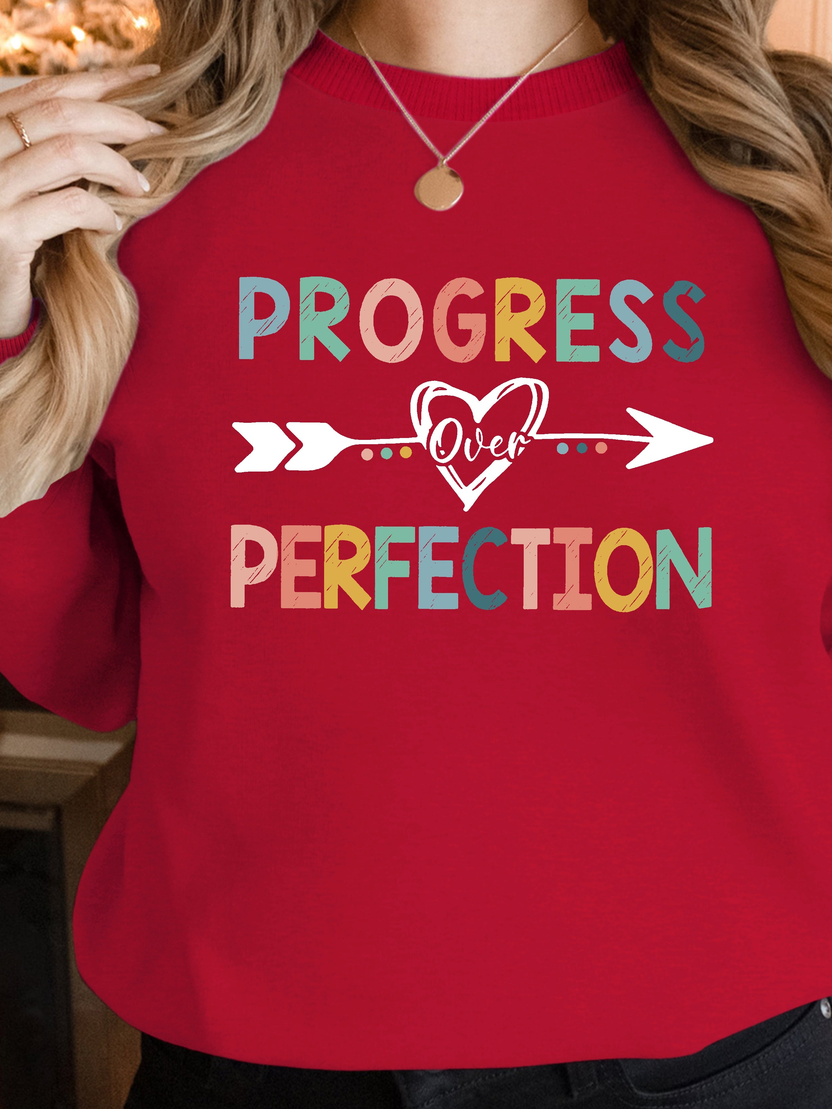 progress perfection women's sweatshirts