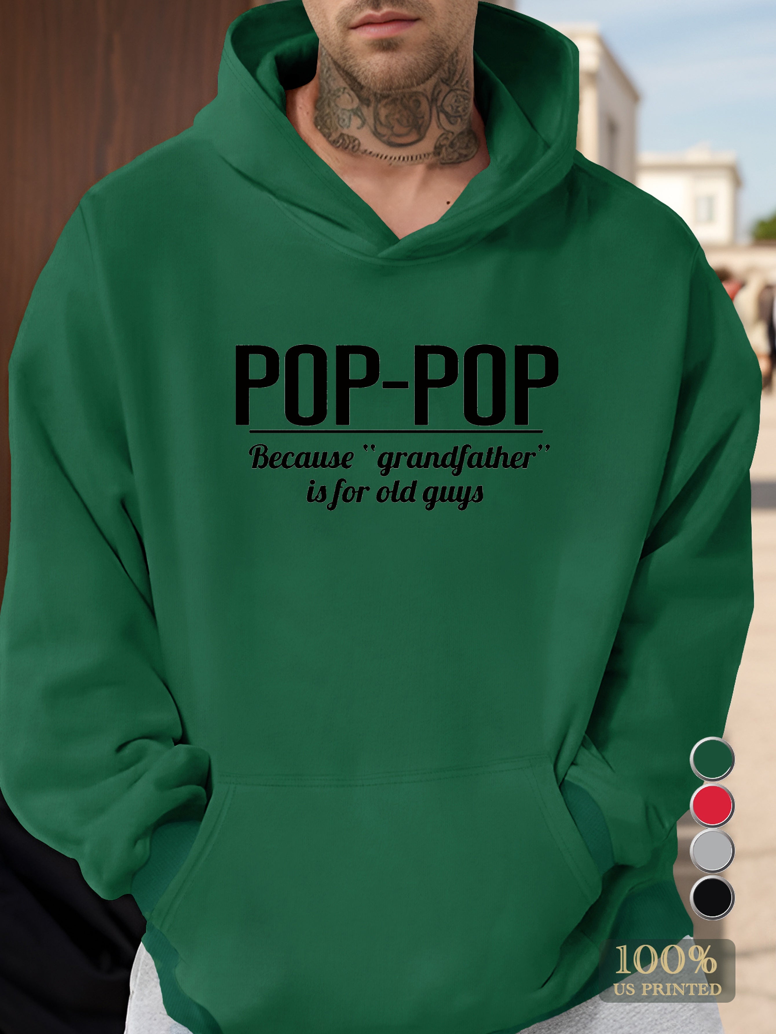 pop pop Men's hooded sweatshirt