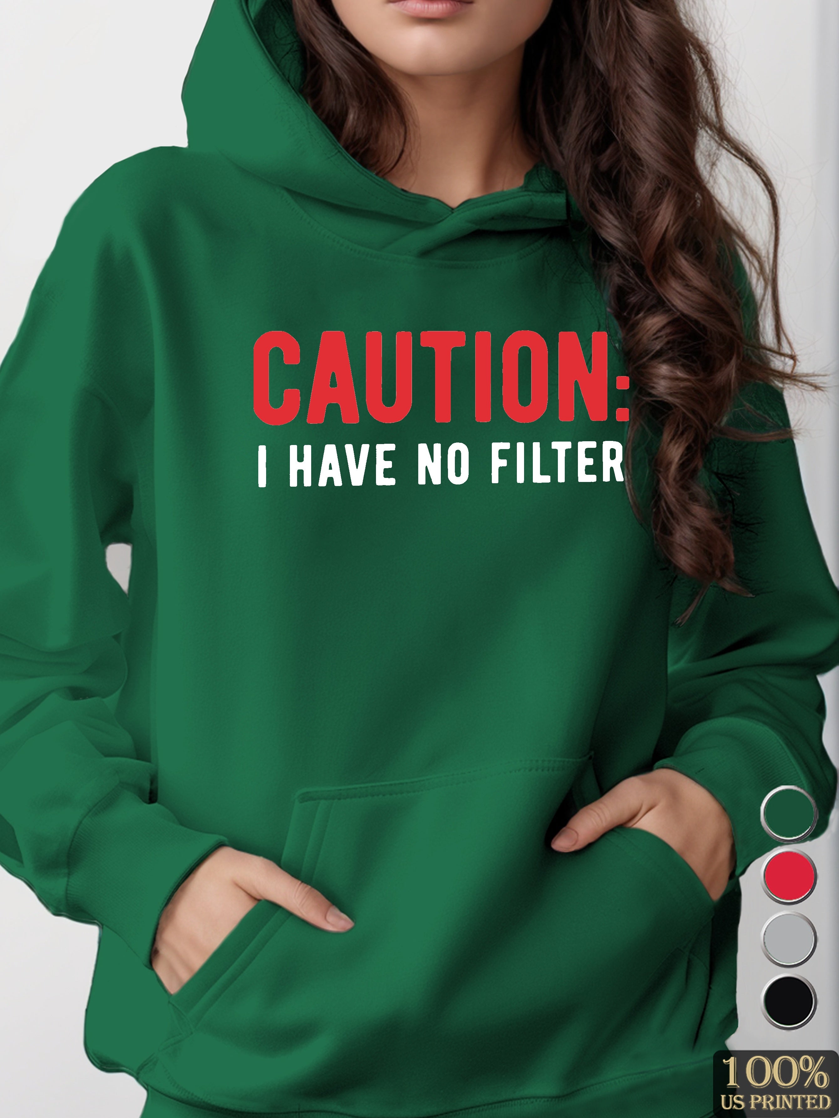 CAUTION women's hooded sweatshirt