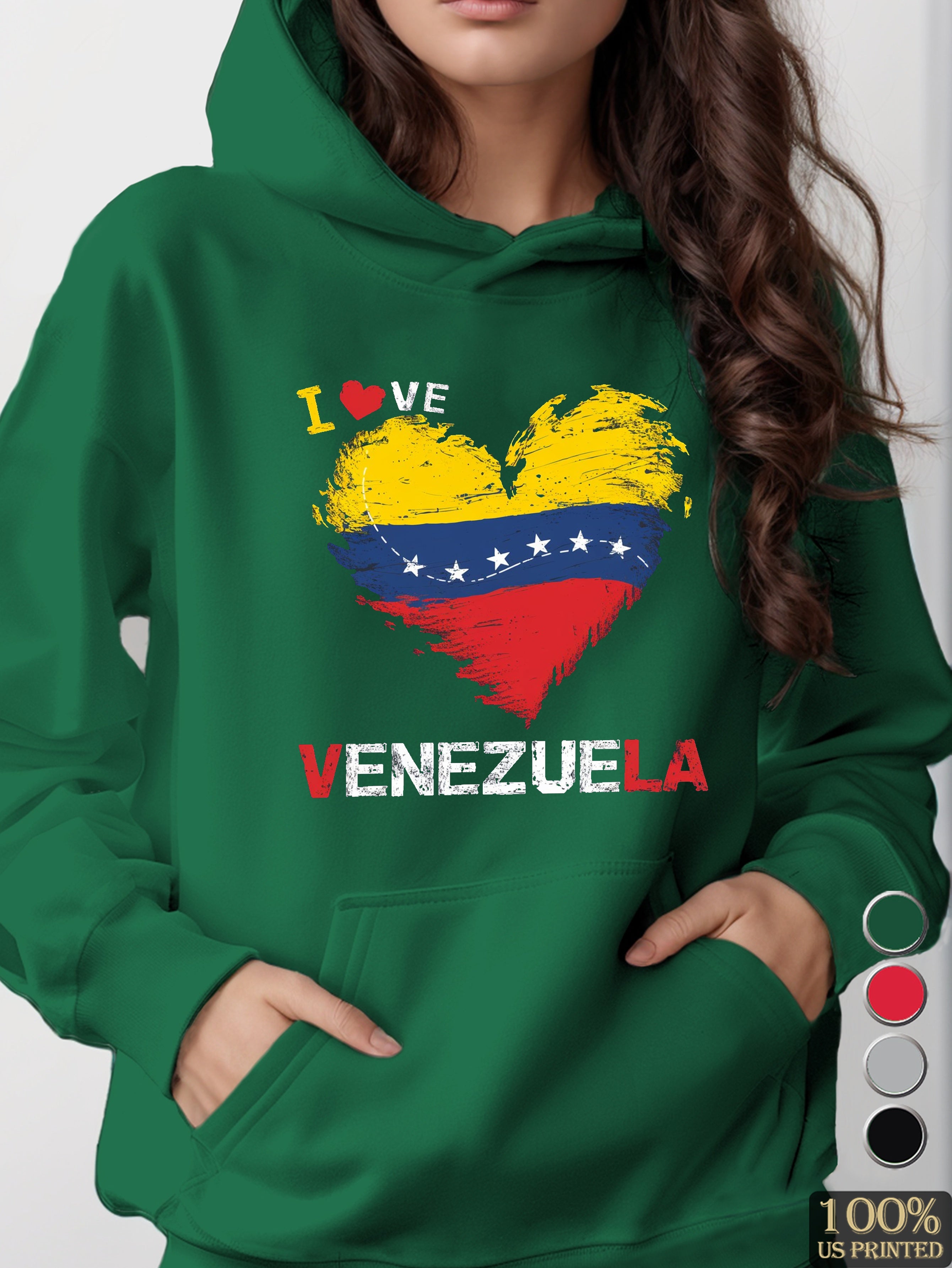 I LOVE VENEZUELA women's hooded sweatshirt