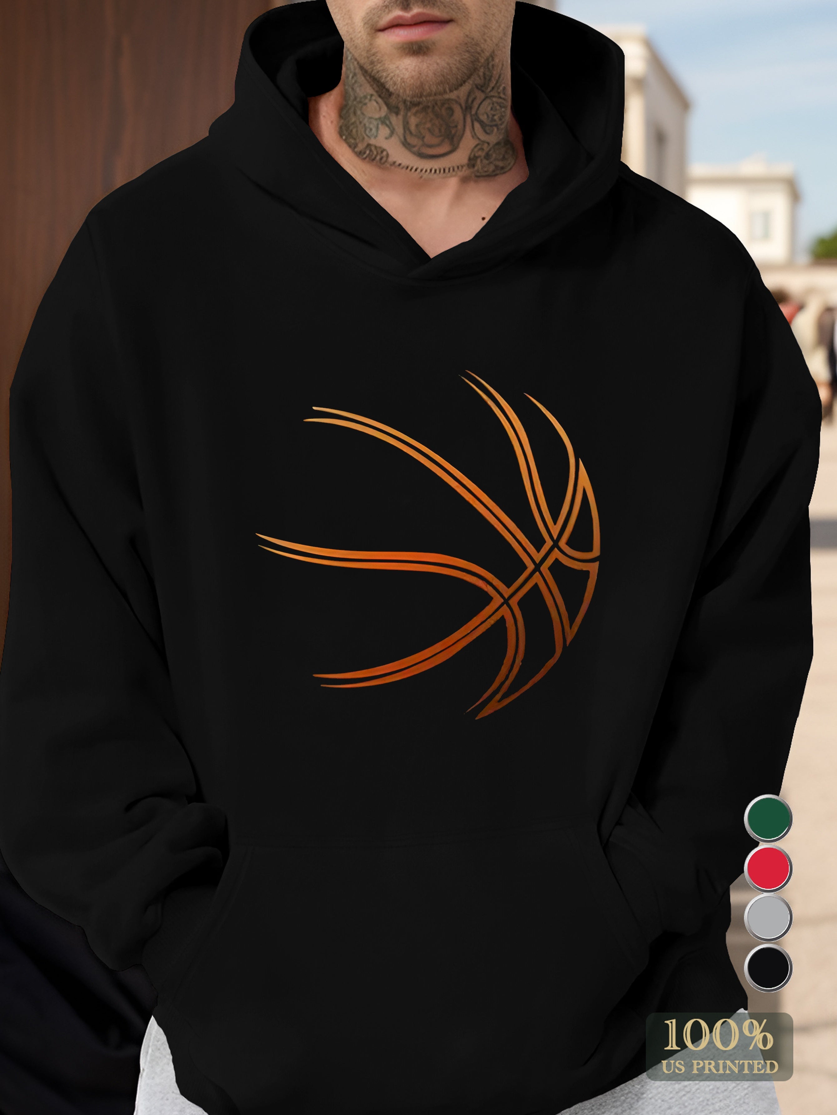 Basketball Lines Men's hooded sweatshirt