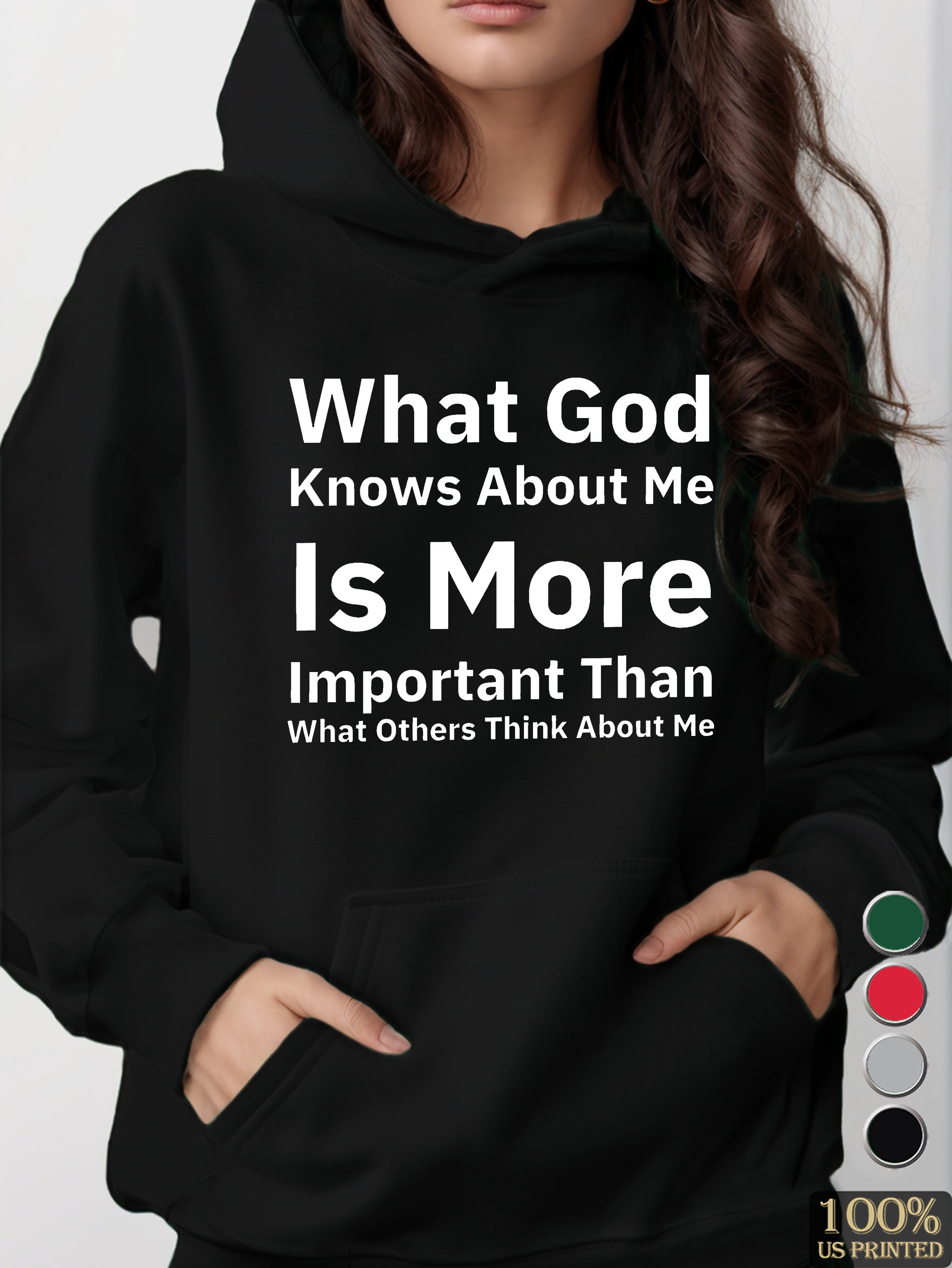 God Knows About Me women's hooded sweatshirt