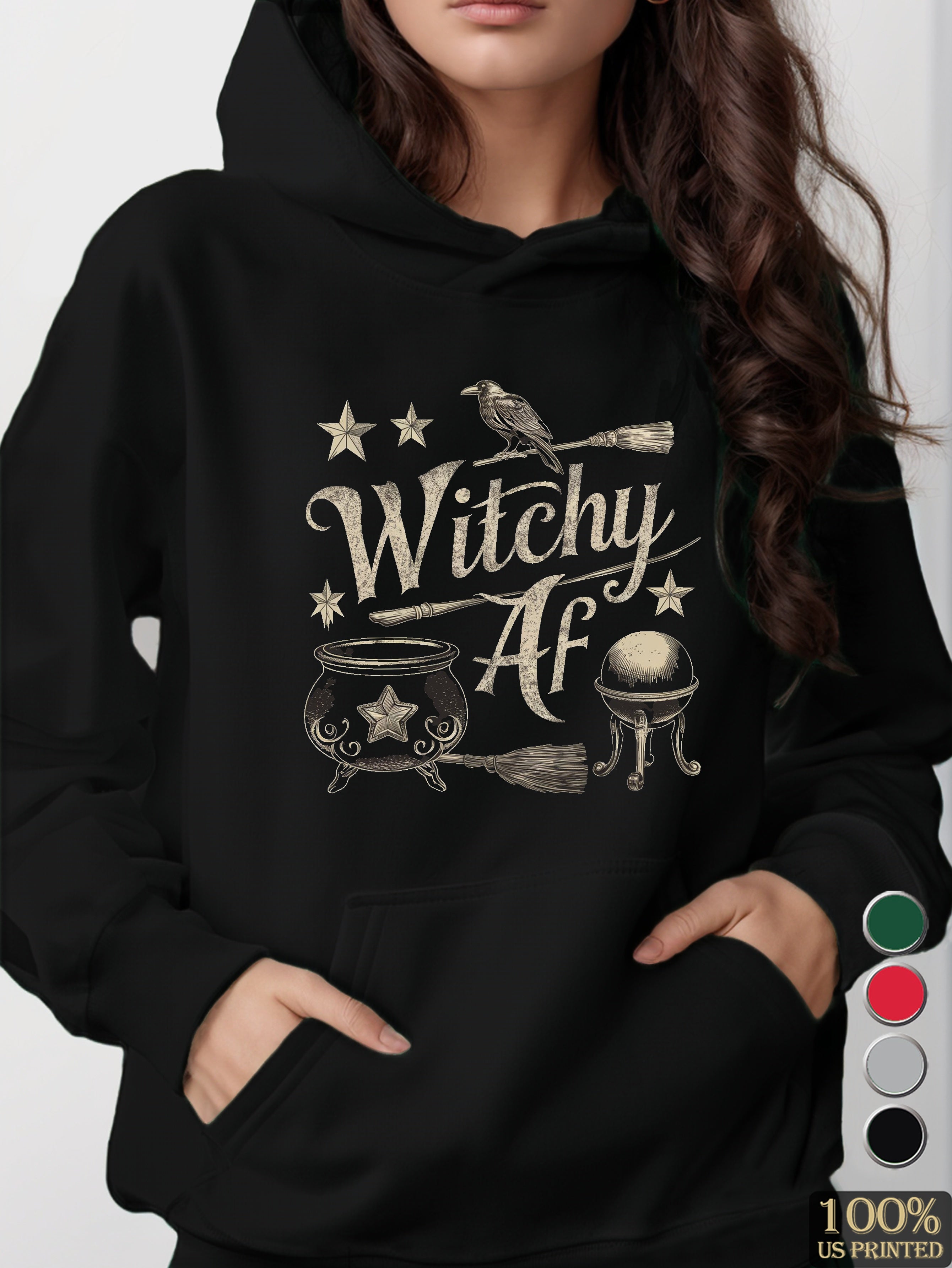 Witchy AF women's hooded sweatshirt