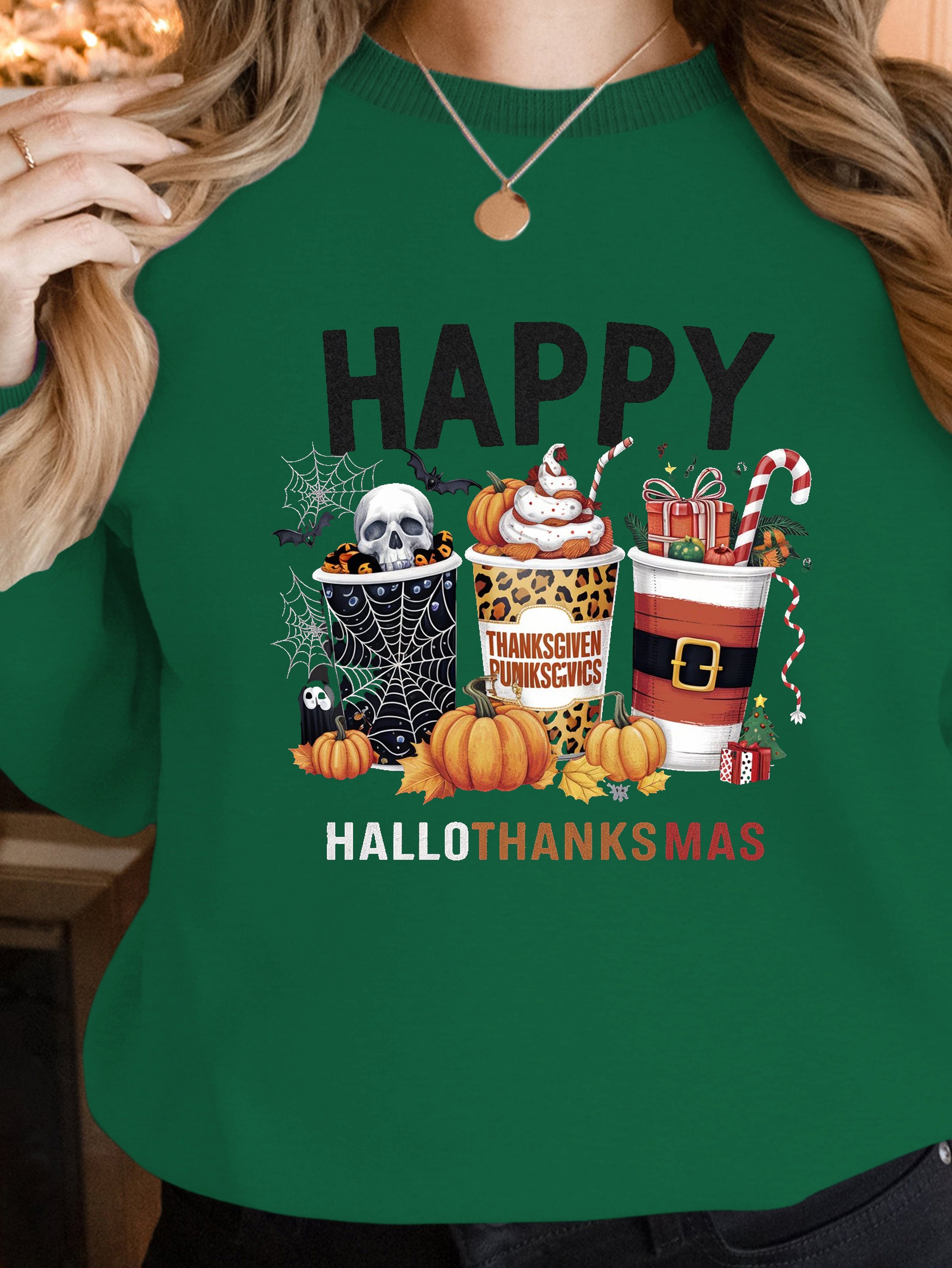 HAPPY HAPPY THANKSGIVING women's sweatshirts