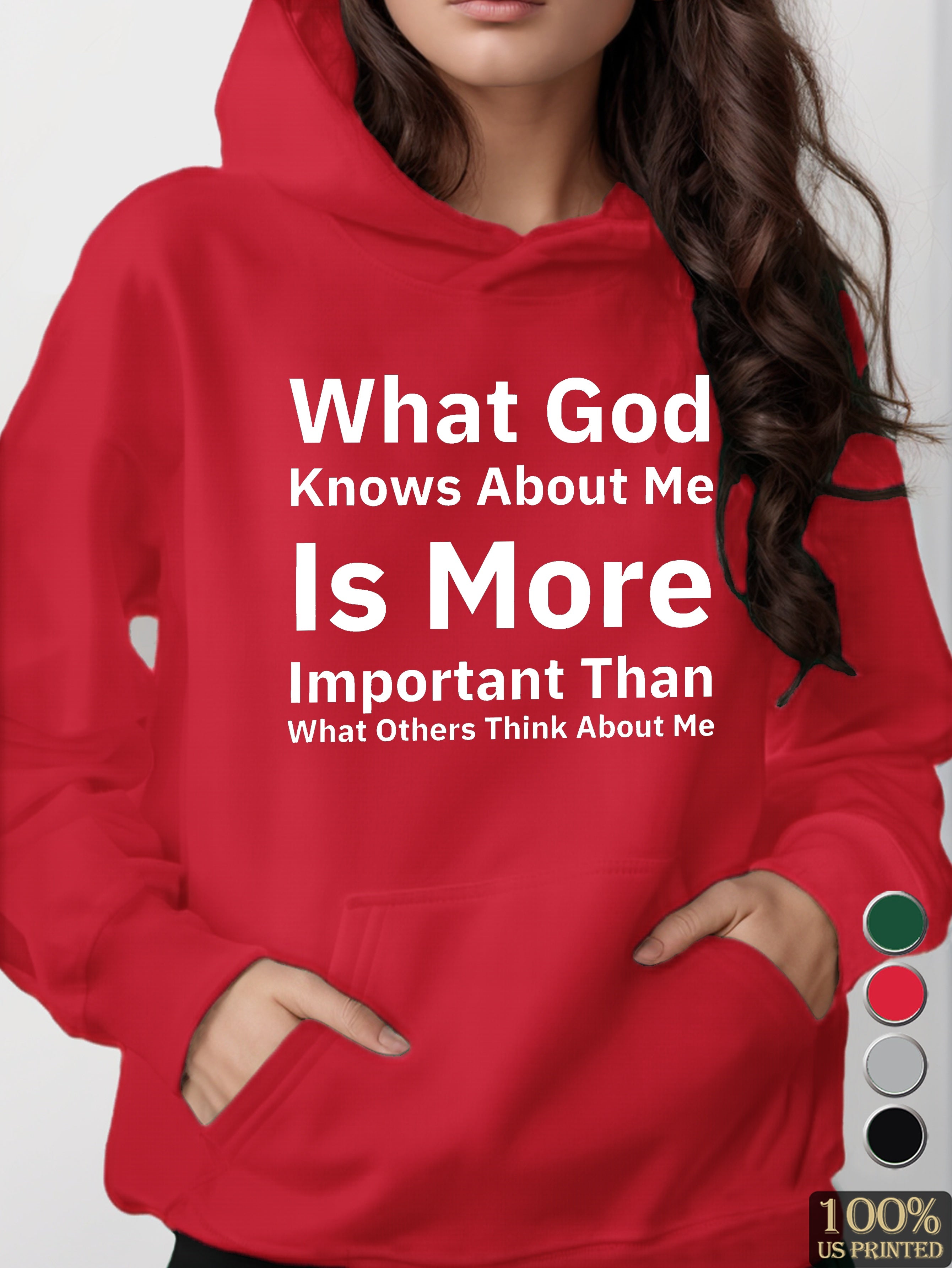 God Knows About Me women's hooded sweatshirt