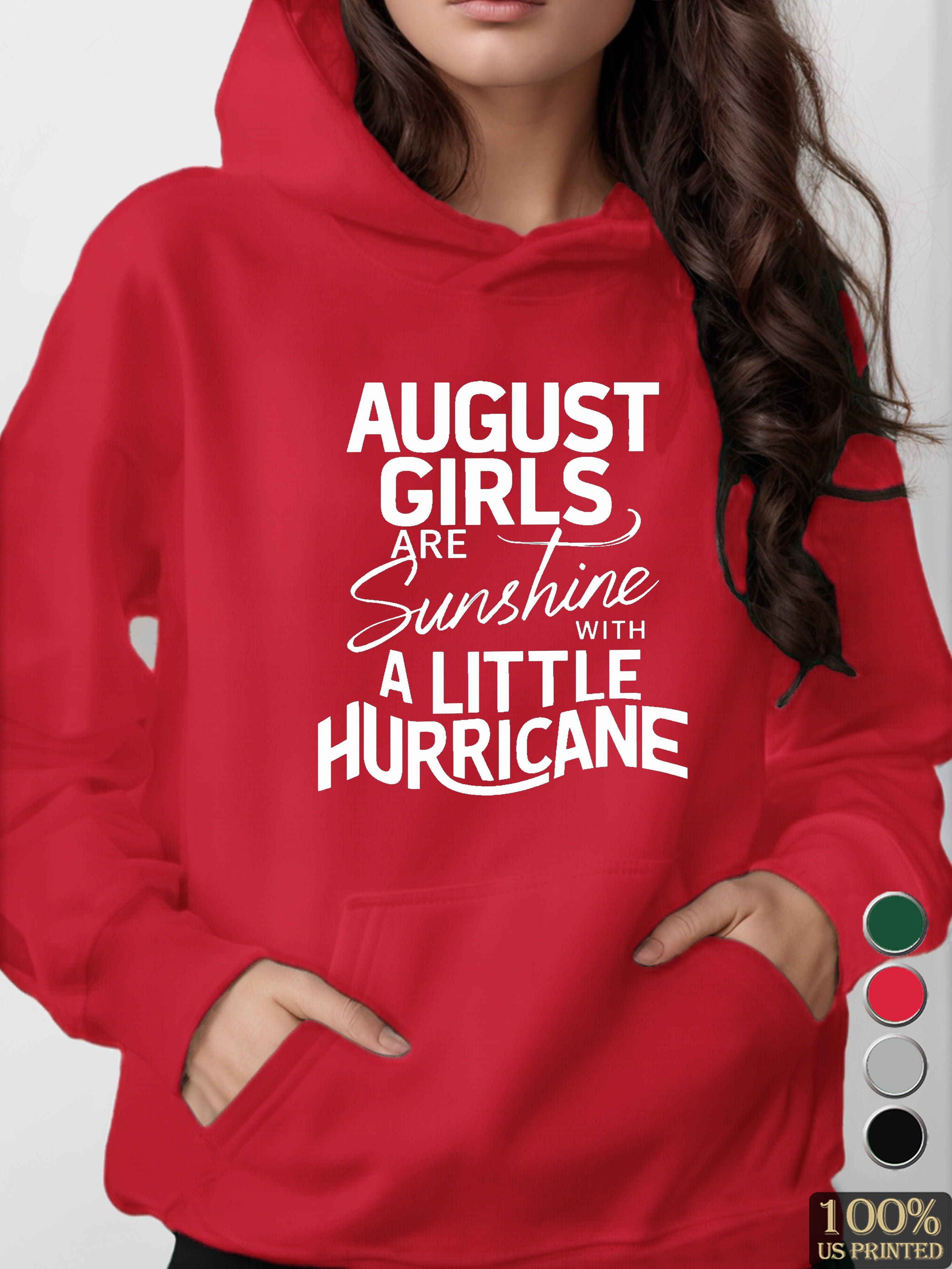 AUGUST GIRLS ARE SUNSHINE women's hooded sweatshirt