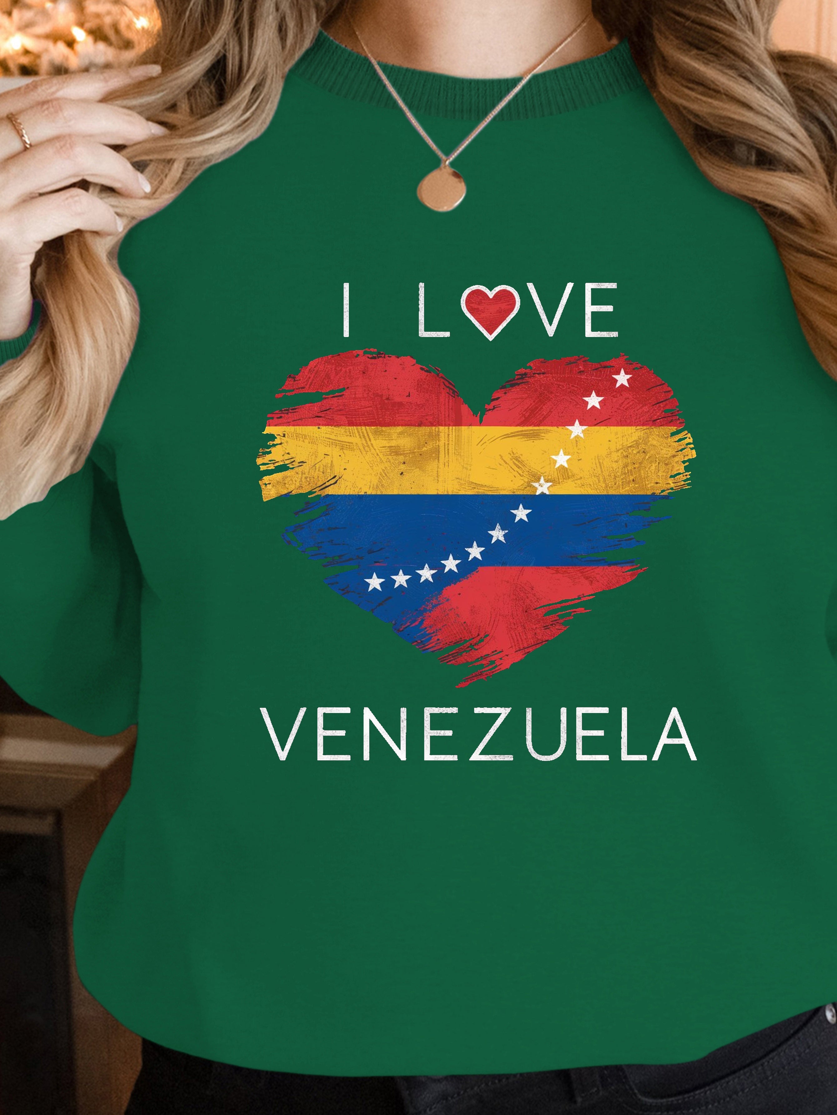 heart symbol for Venezuela women's sweatshirts