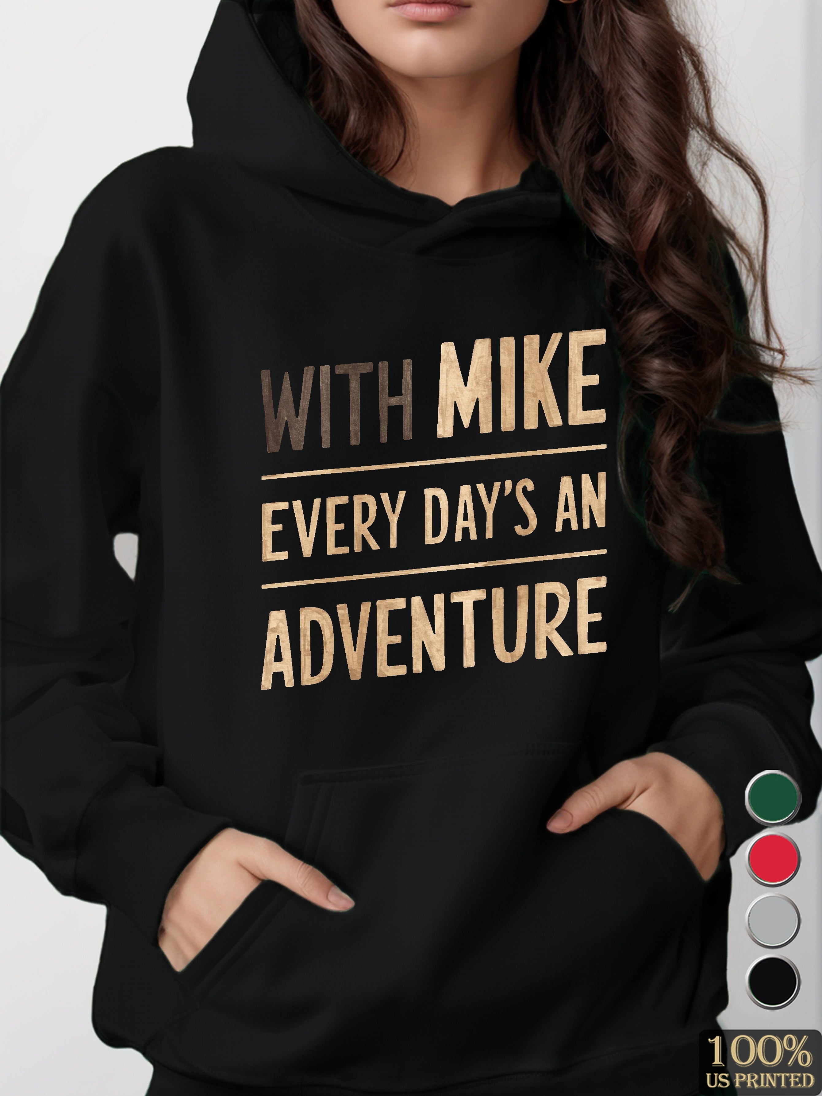 WITH MIKE women's hooded sweatshirt