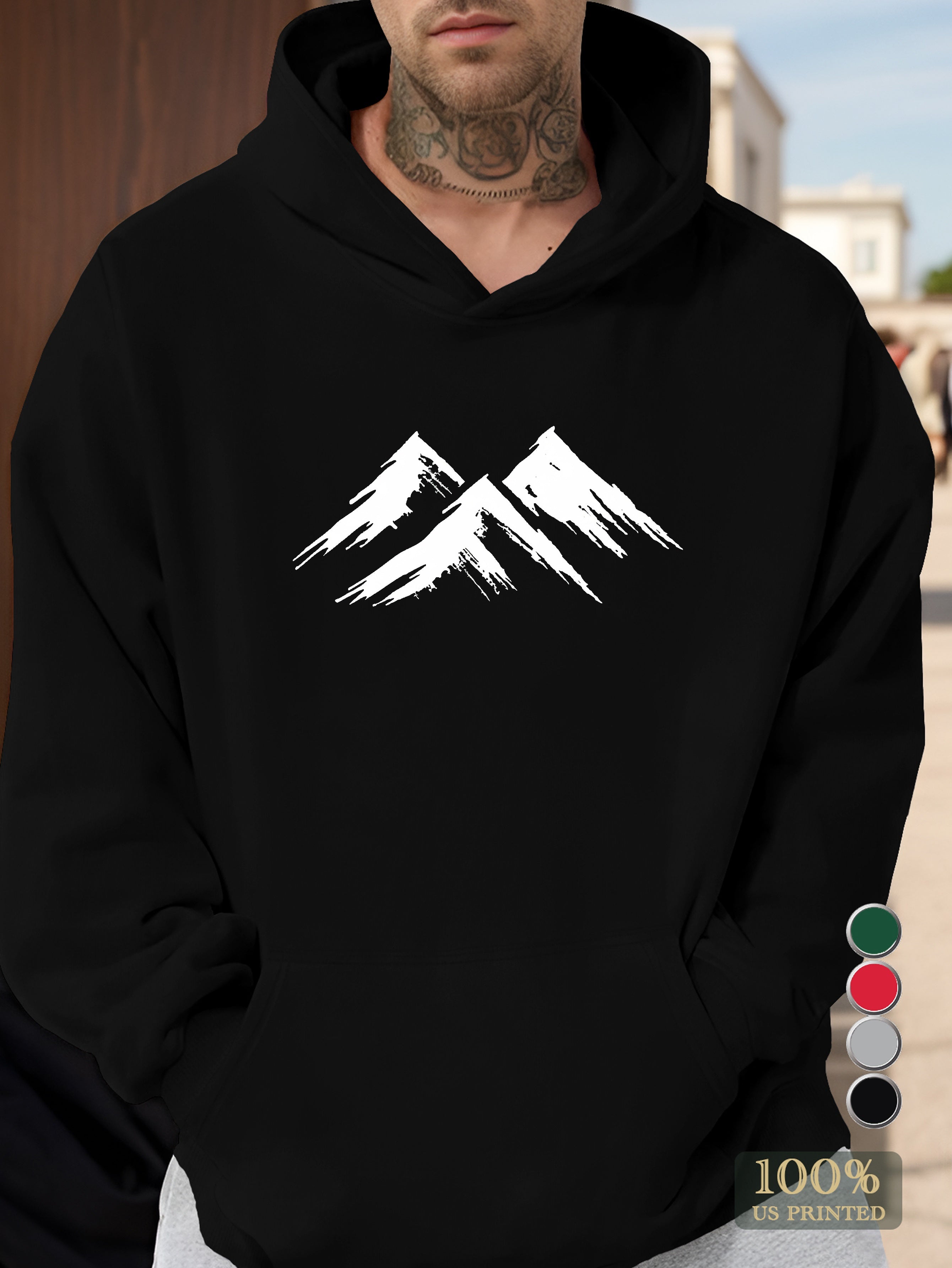 Vintage Mountain Logo Men's hooded sweatshirt