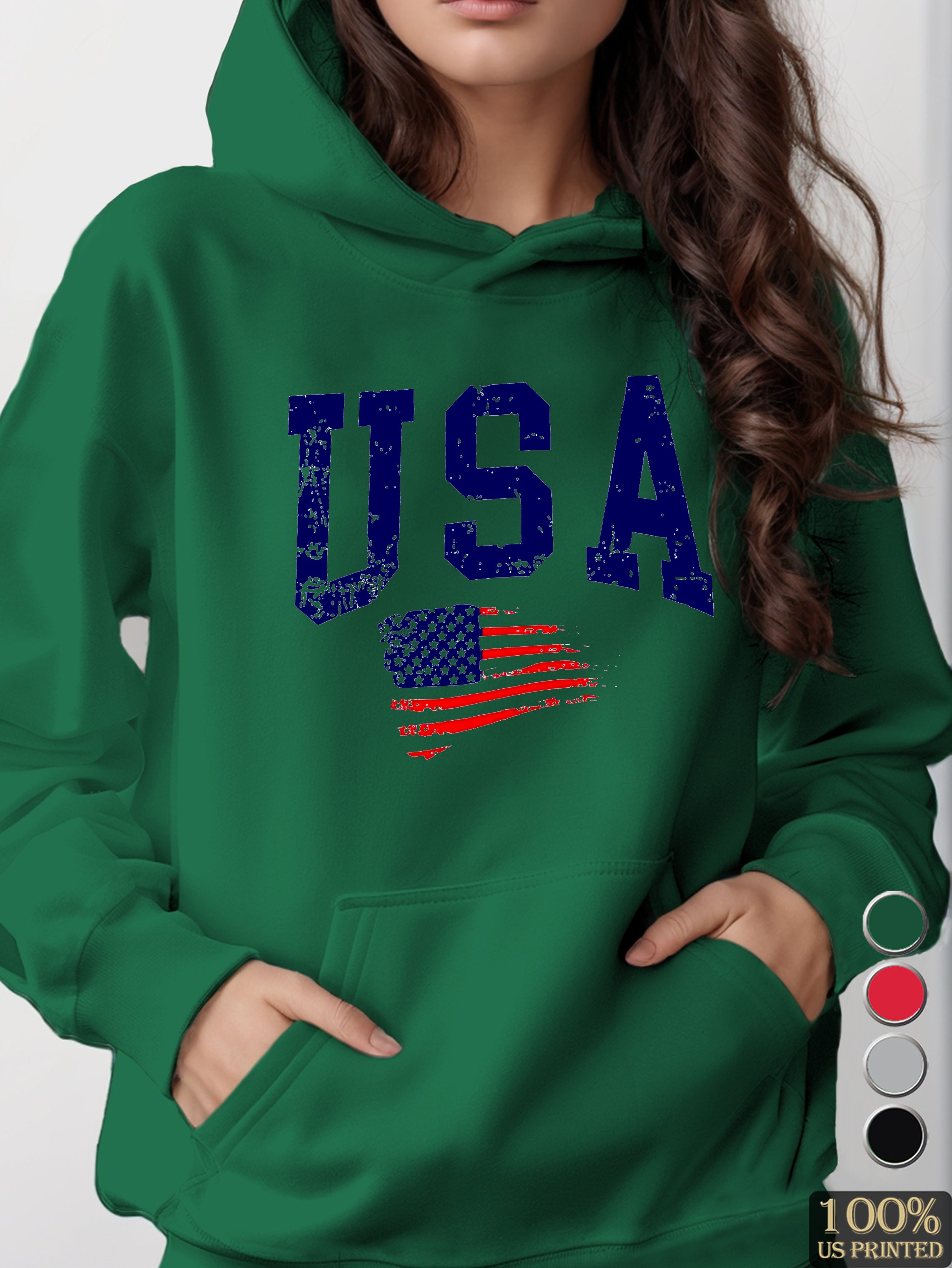 USA women's hooded sweatshirt