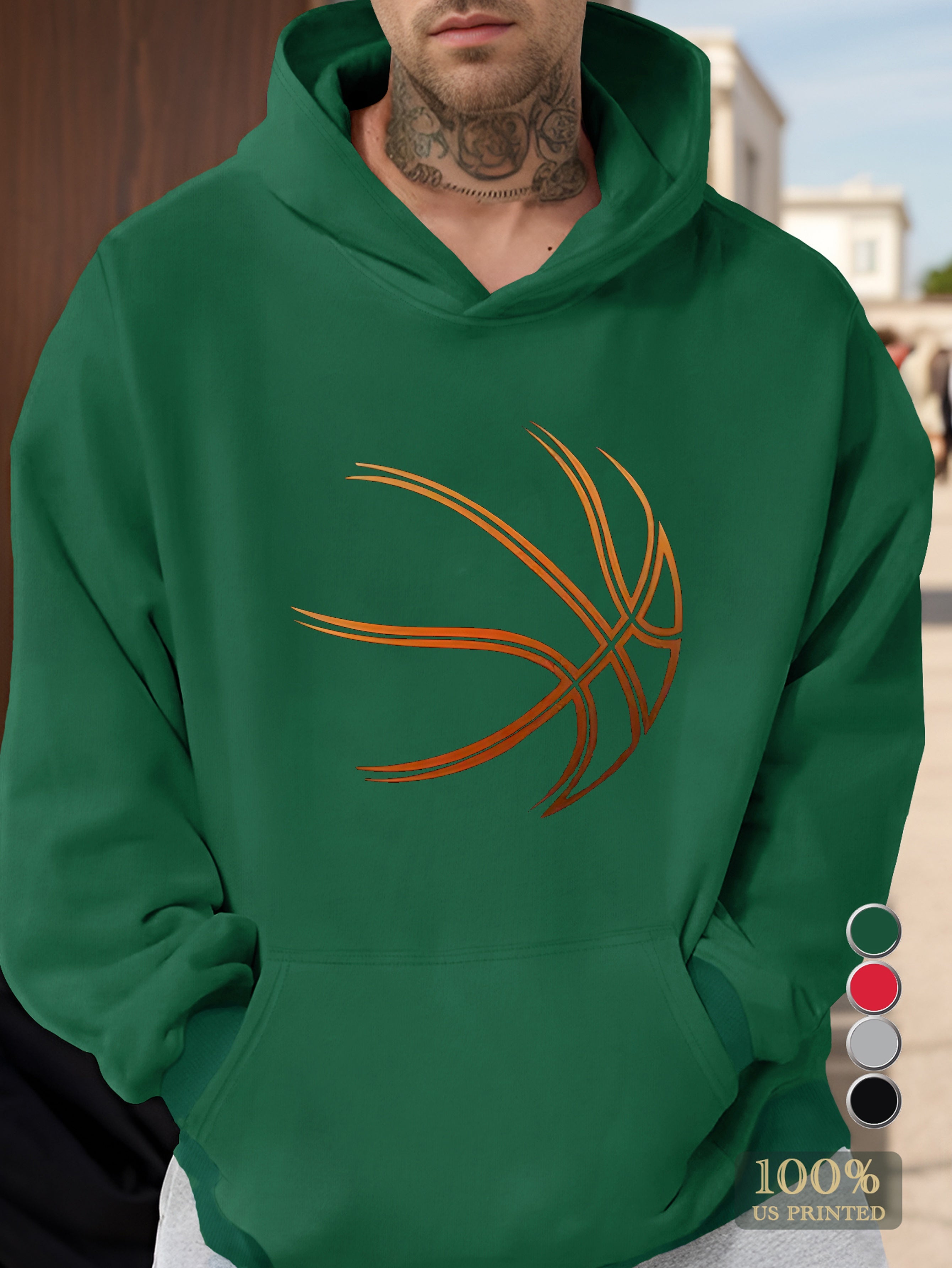 Basketball Lines Men's hooded sweatshirt