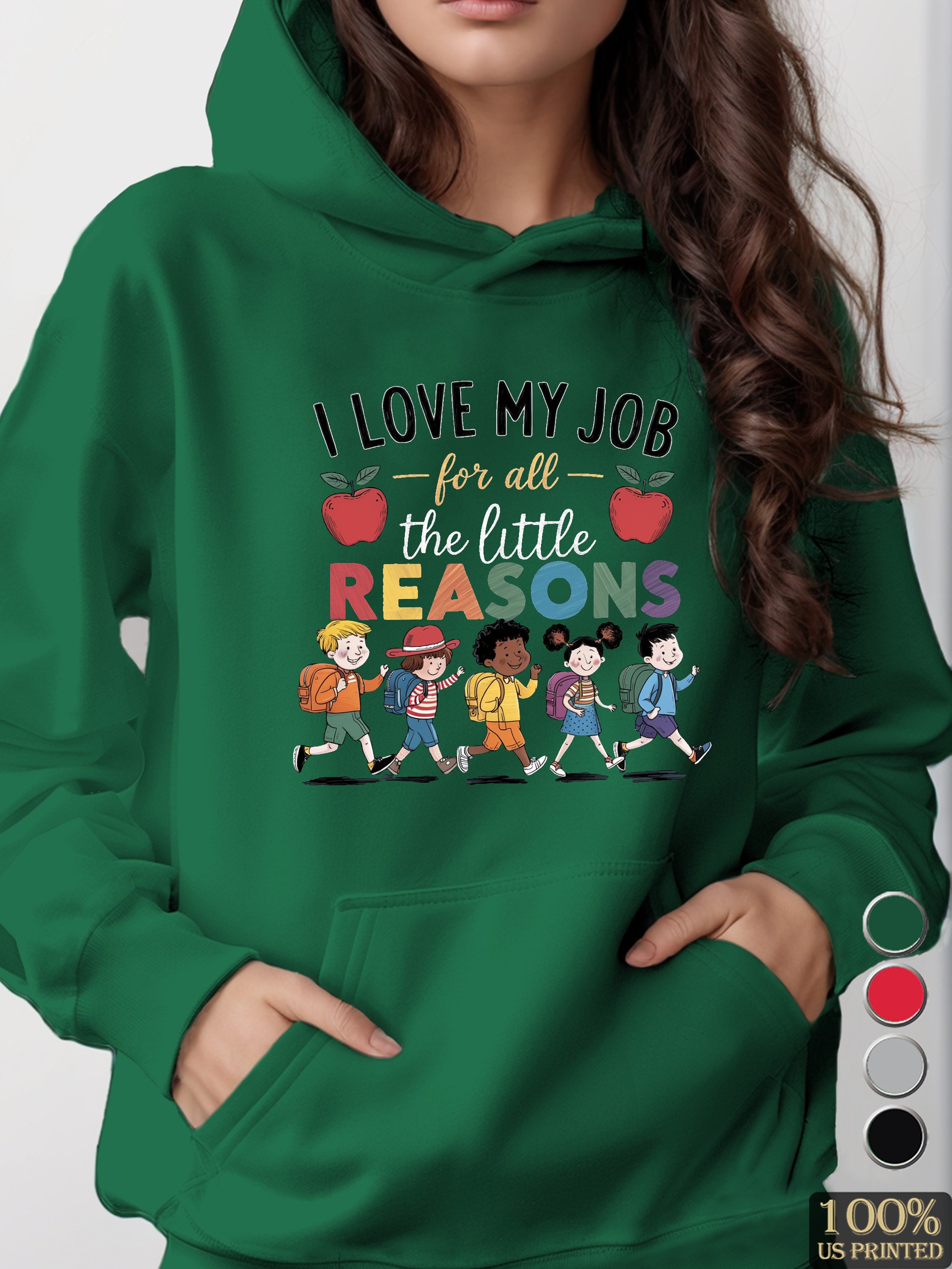 I LOVE MY JOB women's hooded sweatshirt