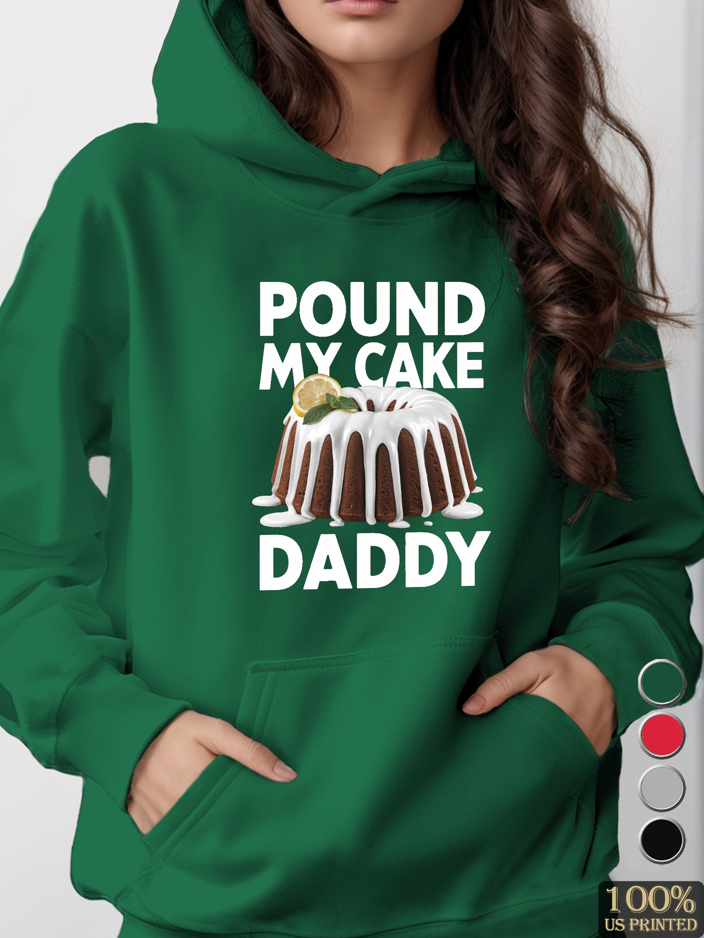 POUND MY CAKE women's hooded sweatshirt