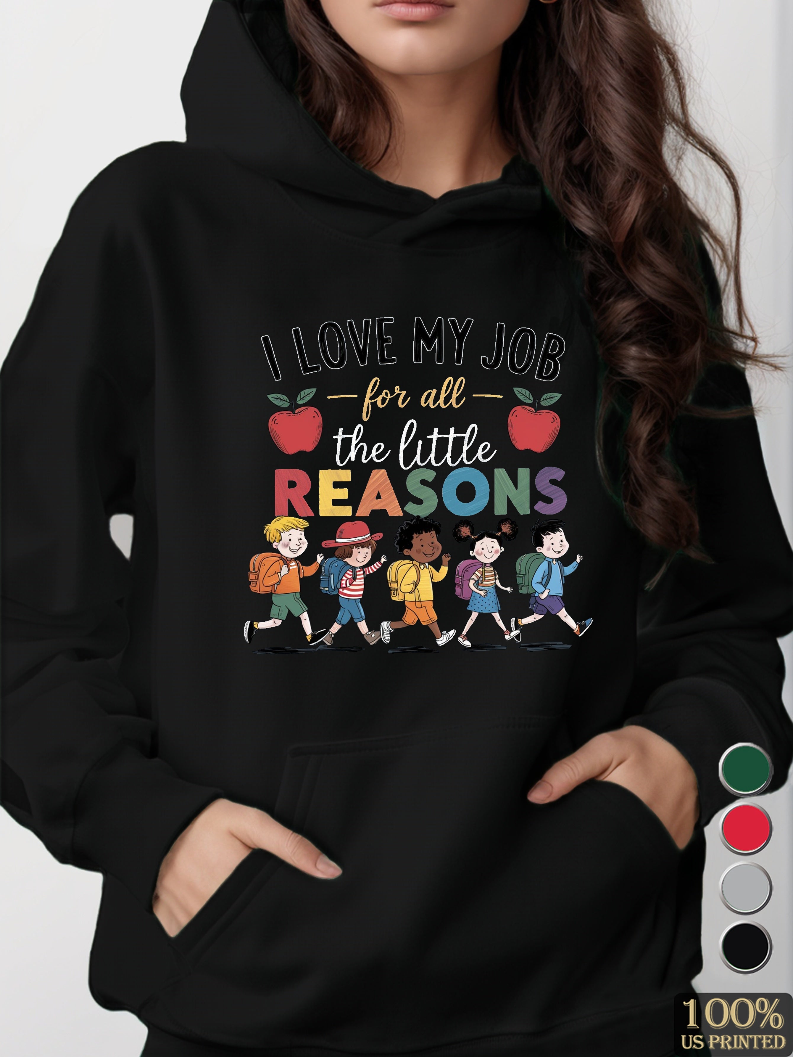 I LOVE MY JOB women's hooded sweatshirt