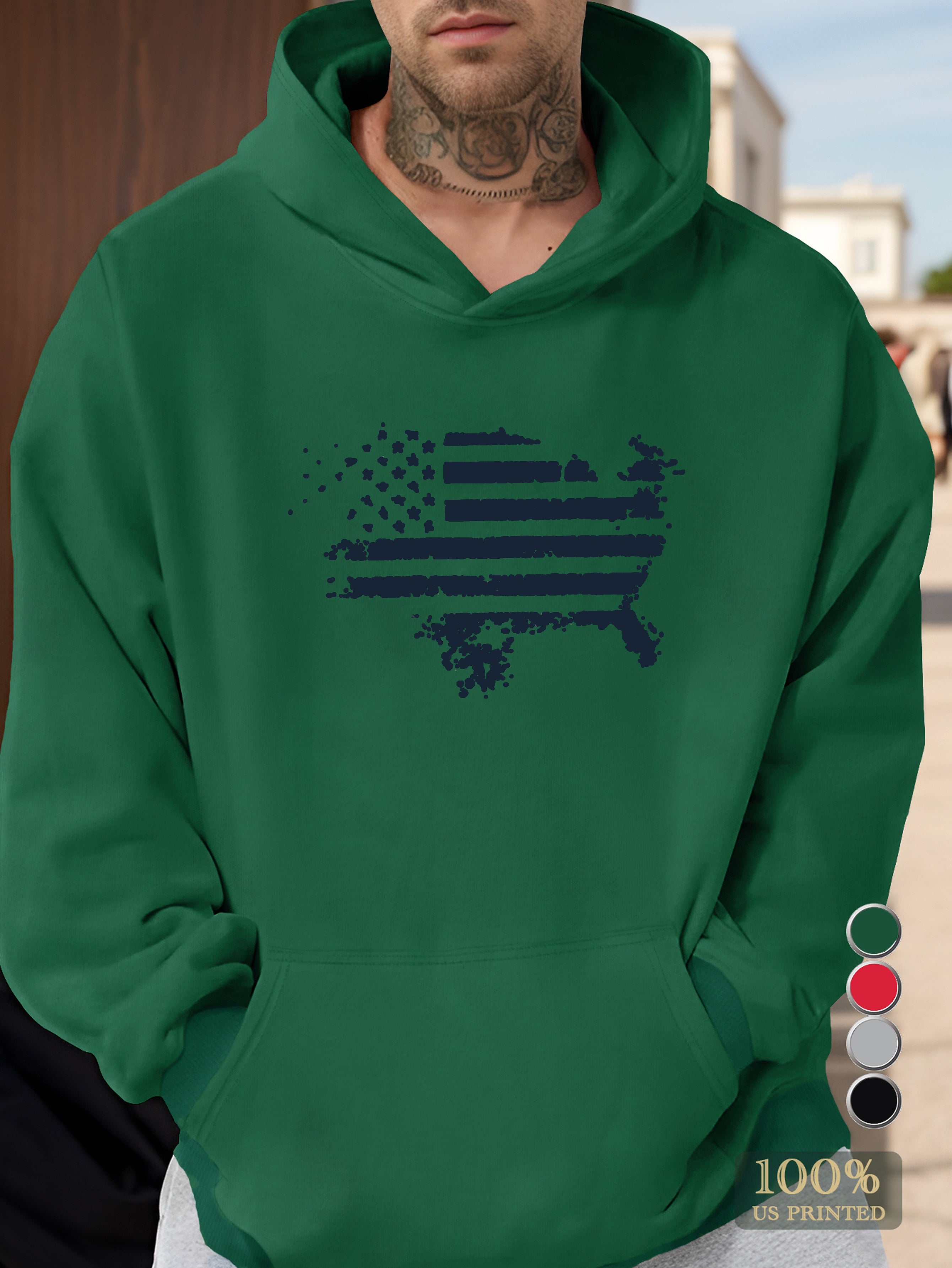 Flag Men's hooded sweatshirt