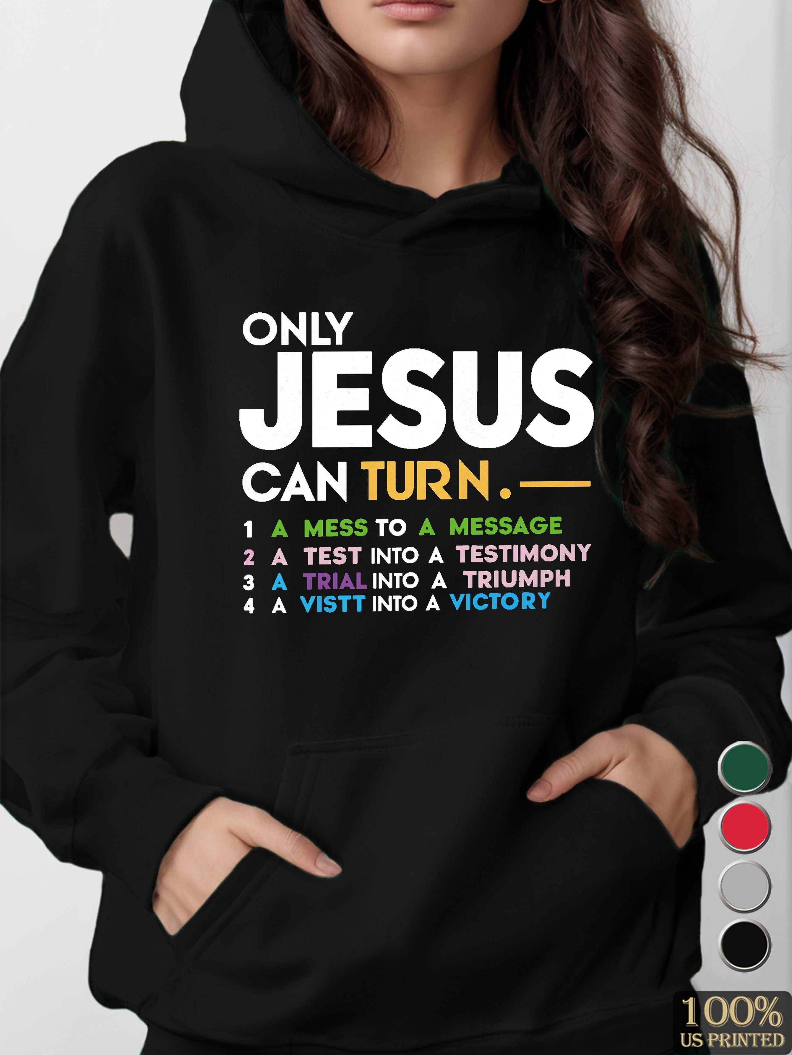 ONLY JESUS women's hooded sweatshirt