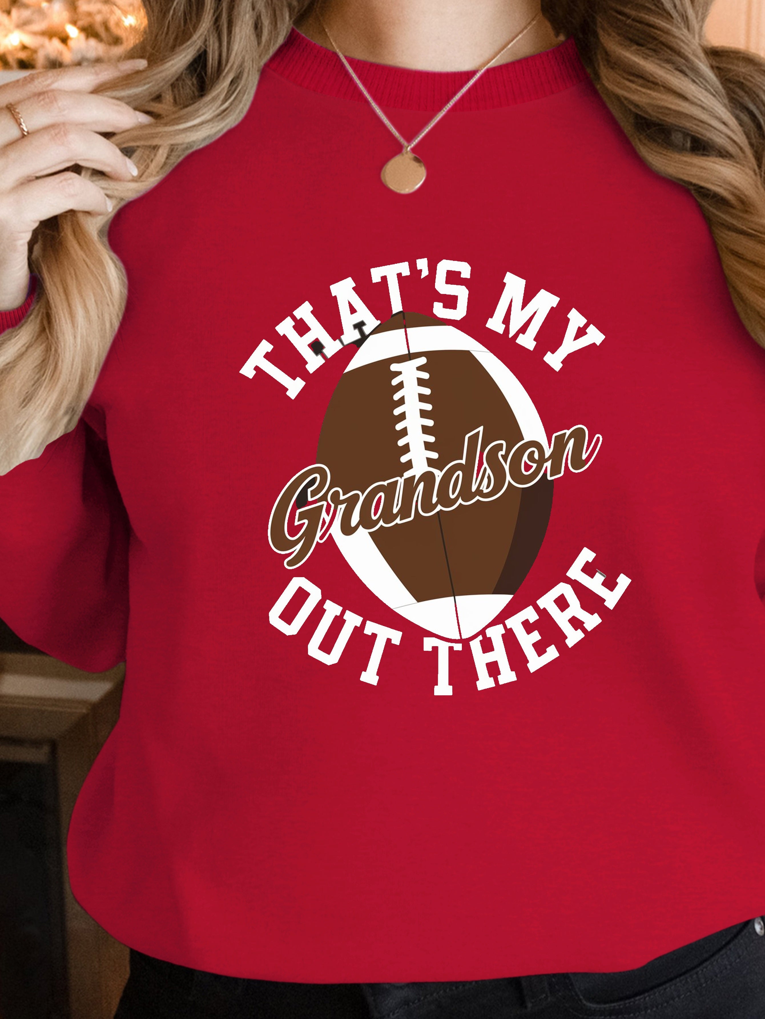 Grandson football illustration women's sweatshirts