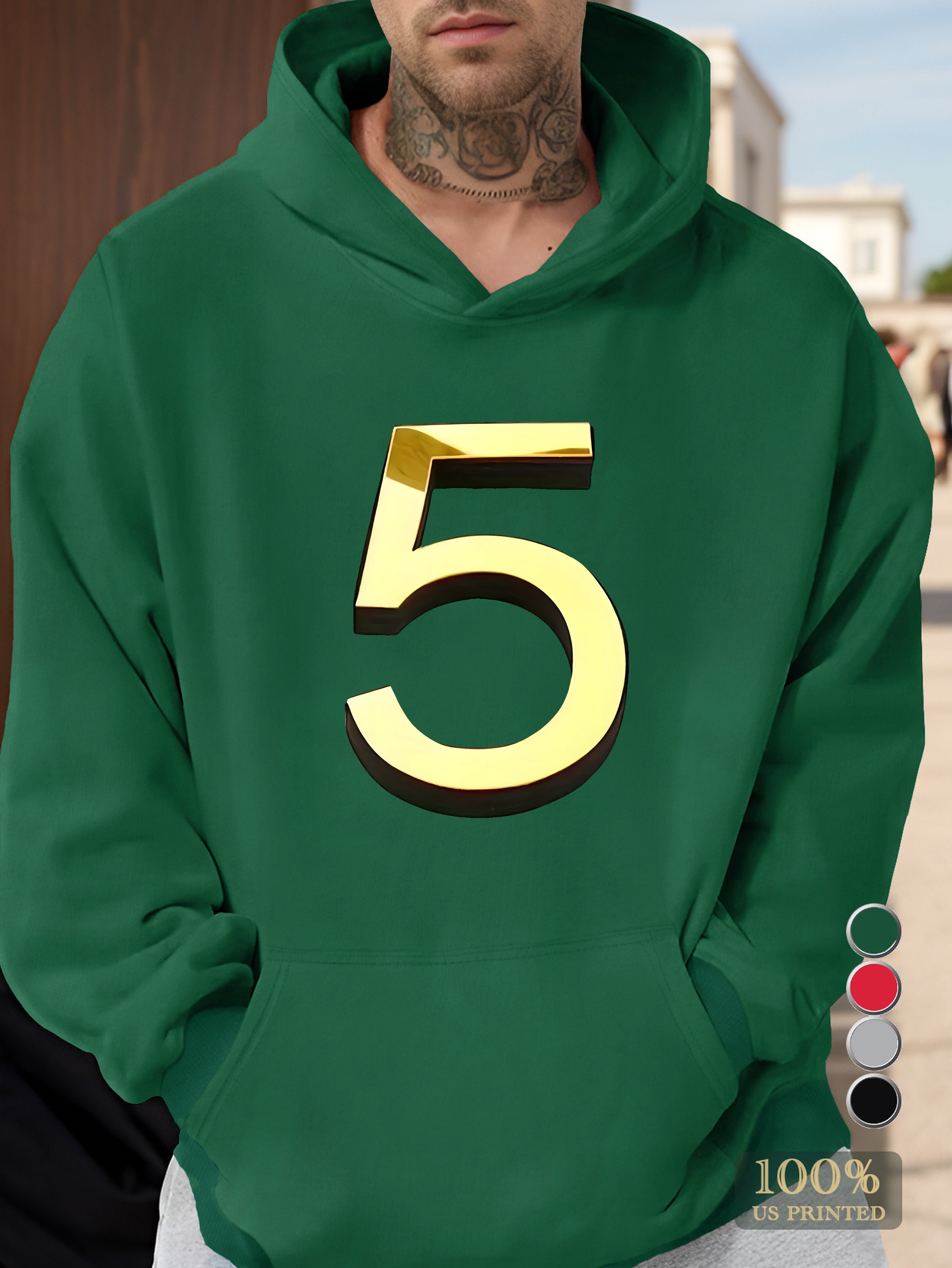 Number Men's hooded sweatshirt