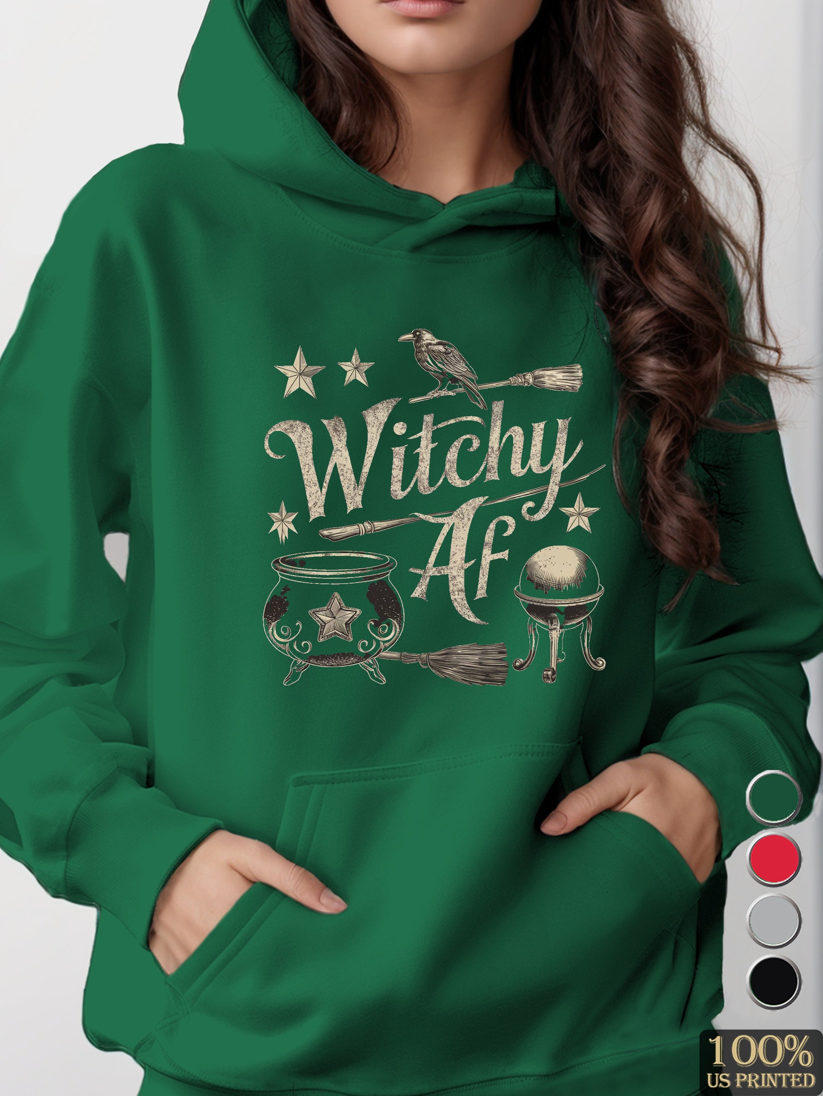 Witchy AF women's hooded sweatshirt