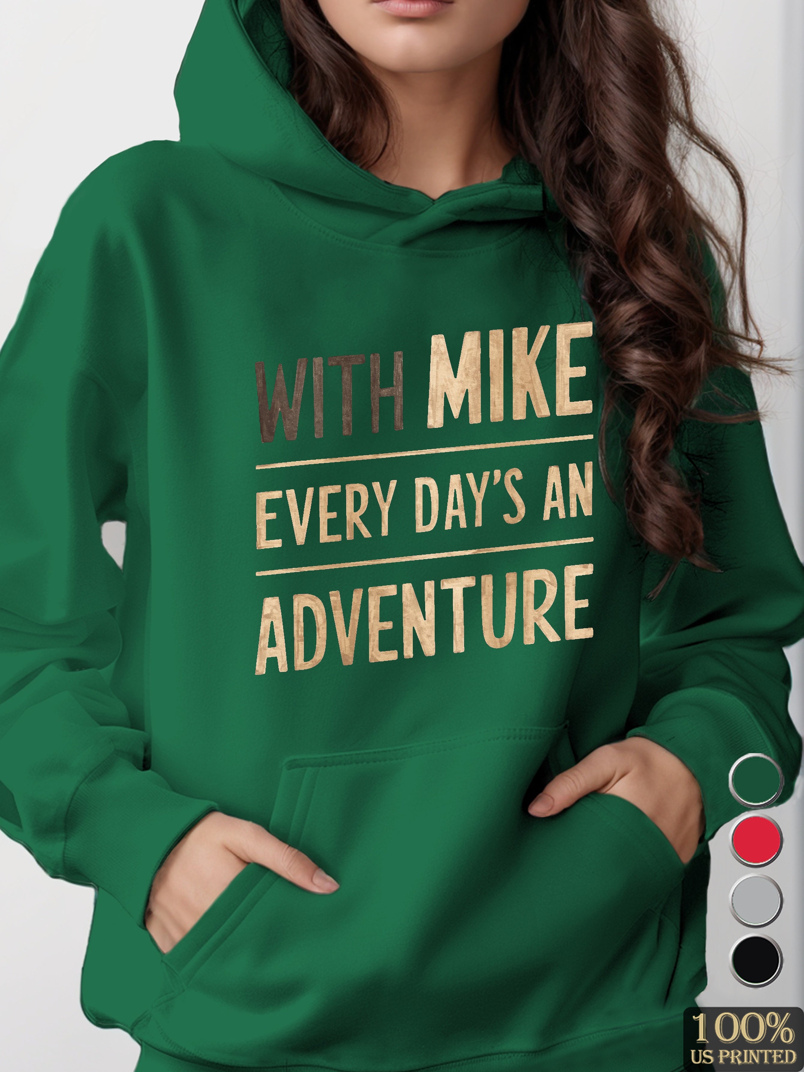 WITH MIKE women's hooded sweatshirt